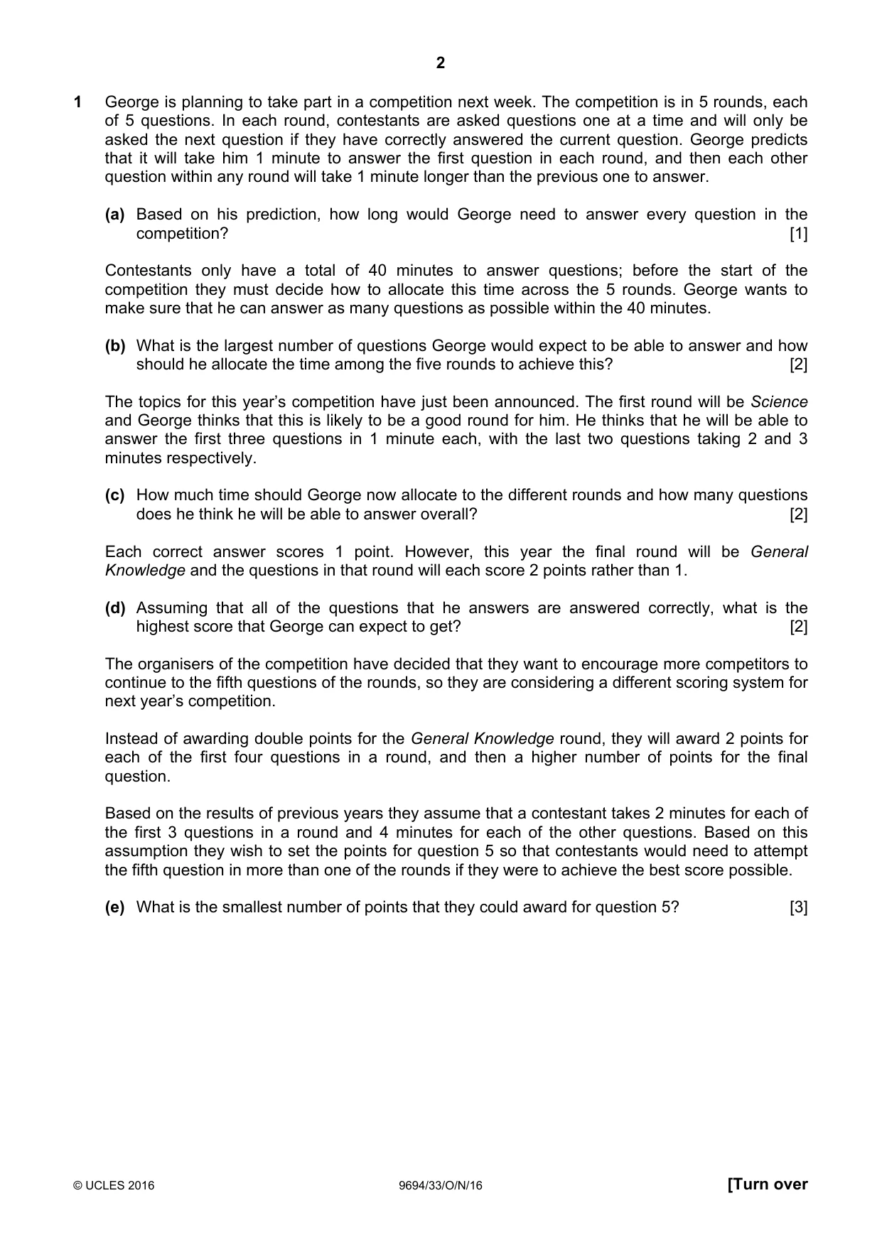 Cambridge A Level Thinking Skills 9694 2016 Oct/Nov Paper 3 · Variant 3 question paper, page 2 of 8