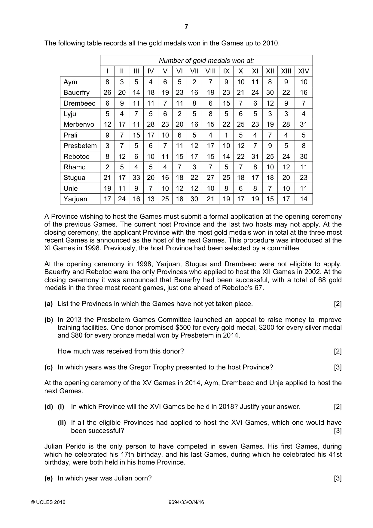 Cambridge A Level Thinking Skills 9694 2016 Oct/Nov Paper 3 · Variant 3 question paper, page 7 of 8