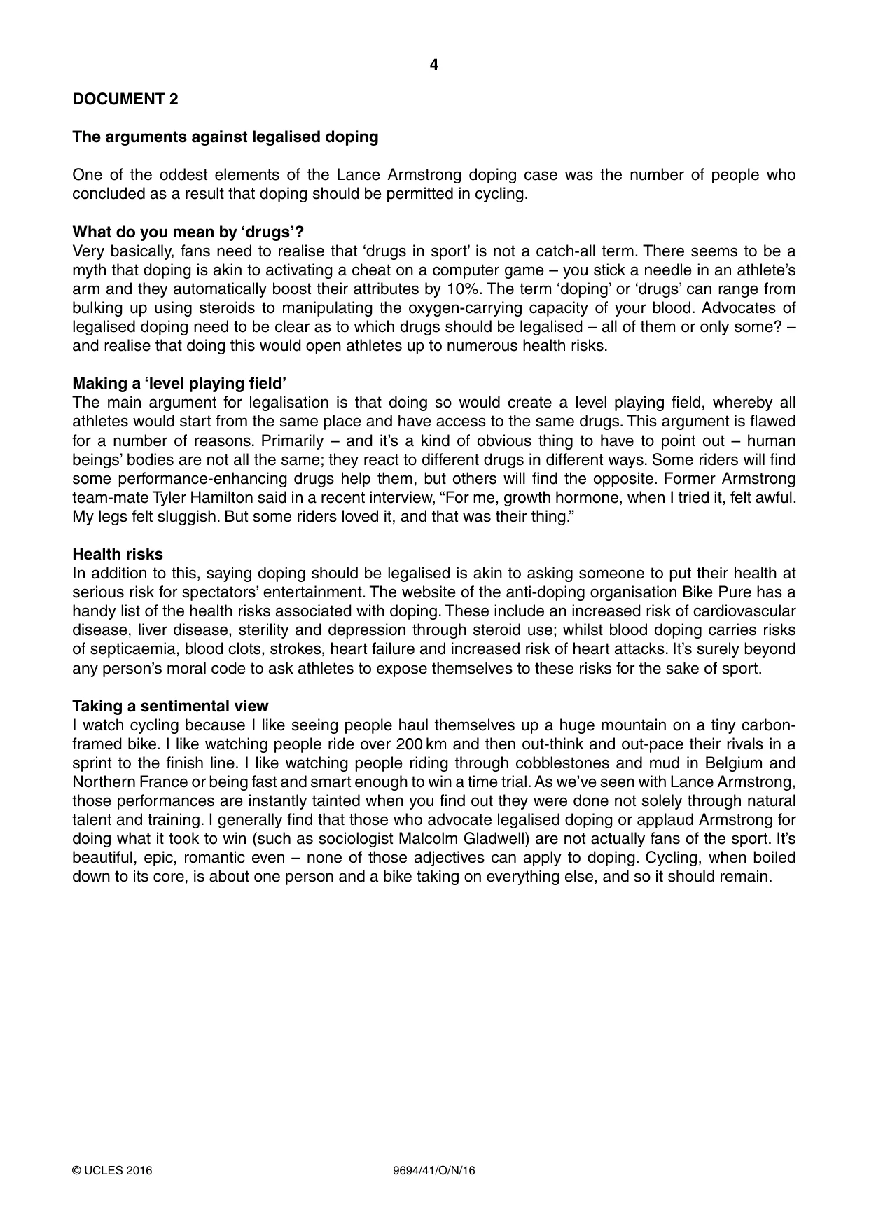 Cambridge A Level Thinking Skills 9694 2016 Oct/Nov Paper 4 · Variant 1 question paper, page 4 of 8