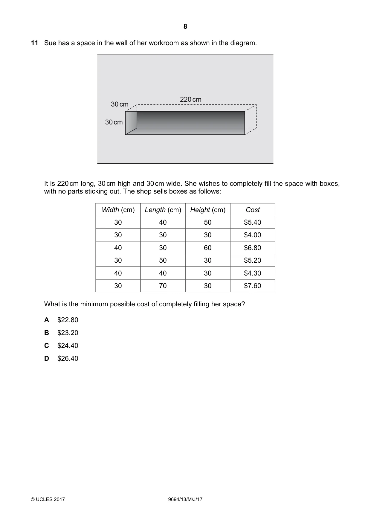 Cambridge A Level Thinking Skills 9694 2017 May/June Paper 1 · Variant 3 question paper, page 8 of 20