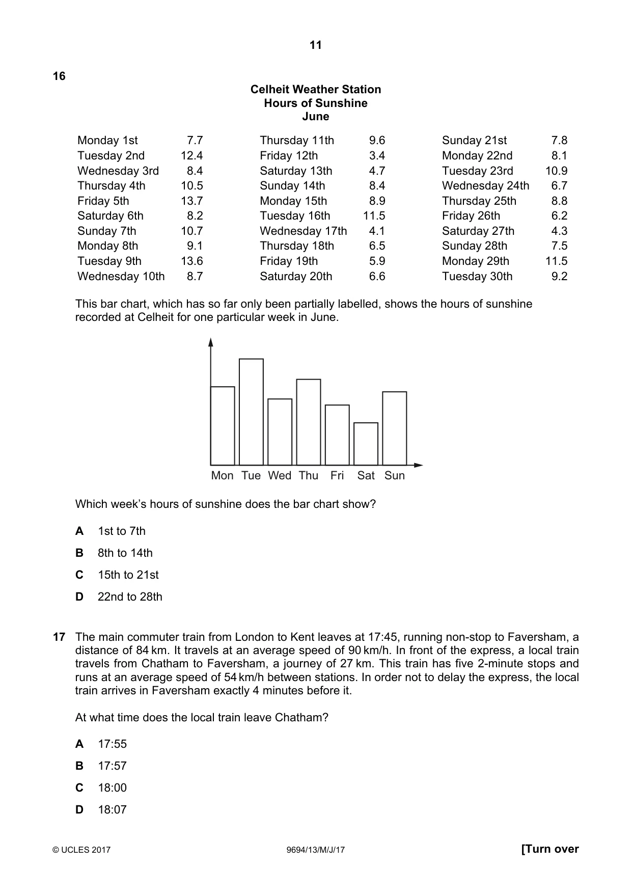 Cambridge A Level Thinking Skills 9694 2017 May/June Paper 1 · Variant 3 question paper, page 11 of 20