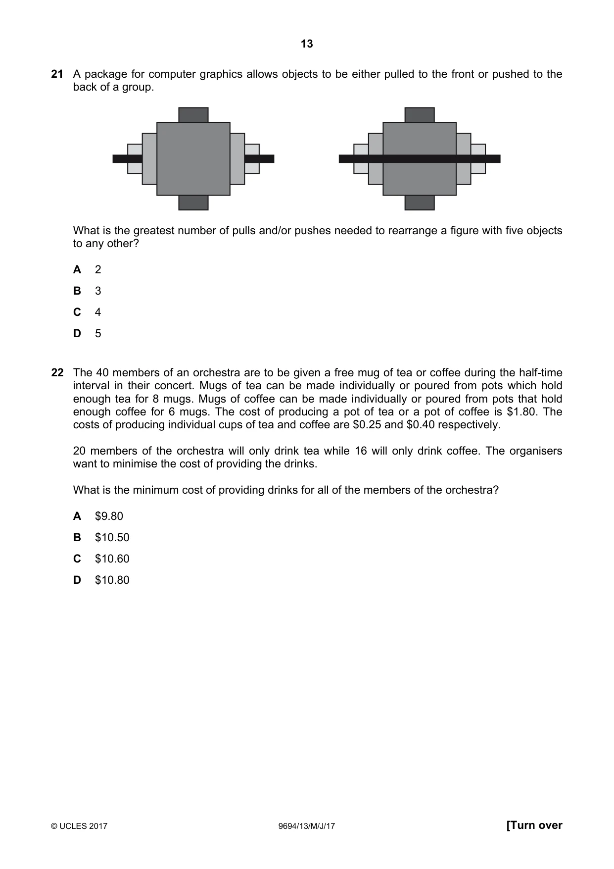 Cambridge A Level Thinking Skills 9694 2017 May/June Paper 1 · Variant 3 question paper, page 13 of 20