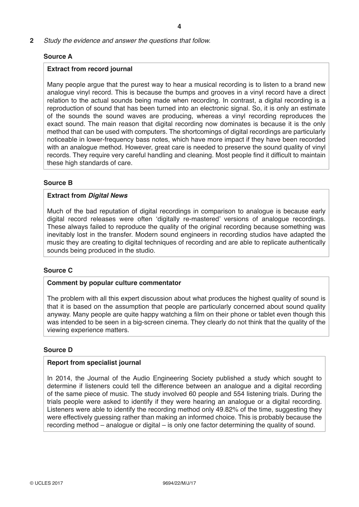 Cambridge A Level Thinking Skills 9694 2017 May/June Paper 2 · Variant 2 question paper, page 4 of 8