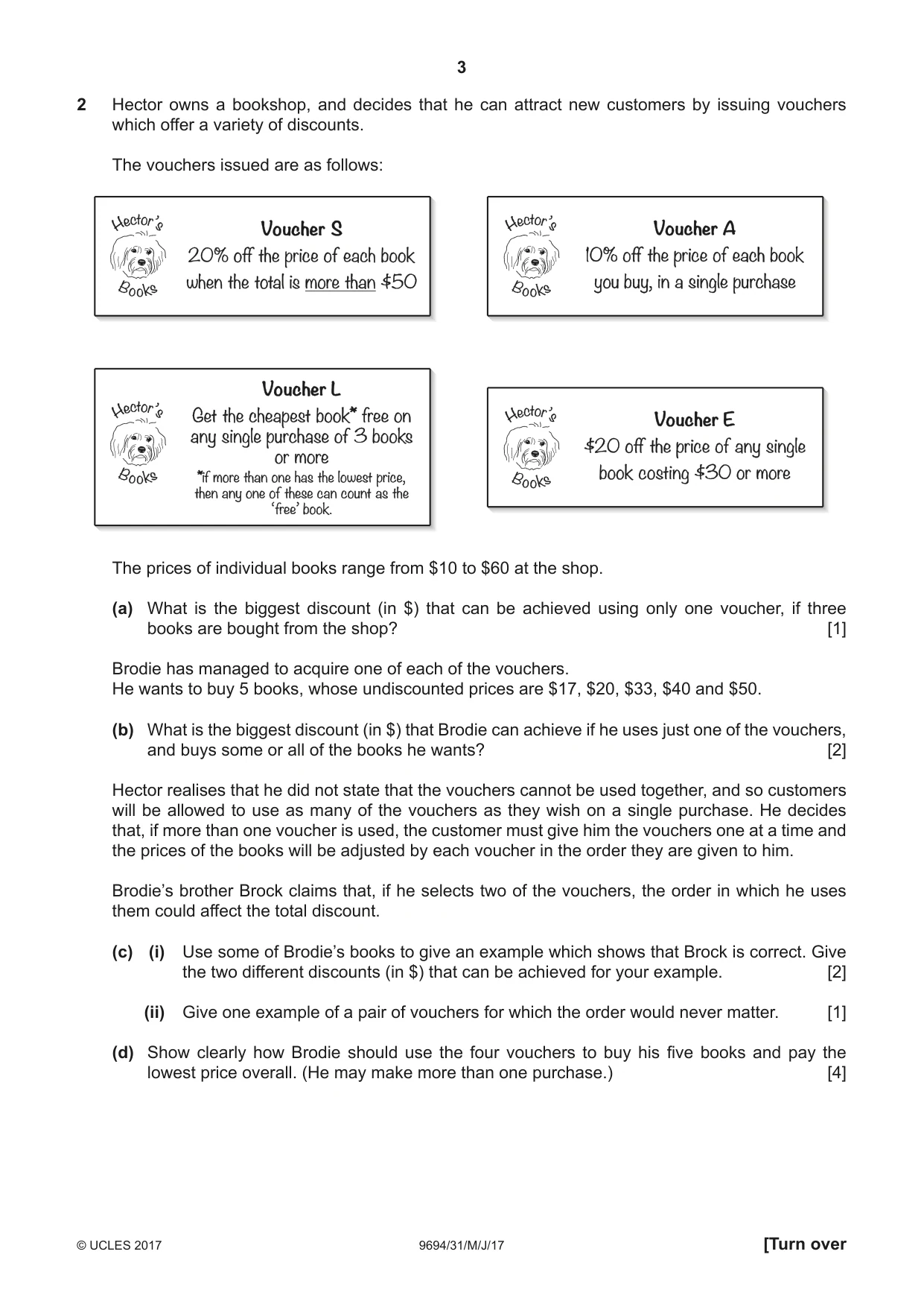 Cambridge A Level Thinking Skills 9694 2017 May/June Paper 3 · Variant 1 question paper, page 3 of 8