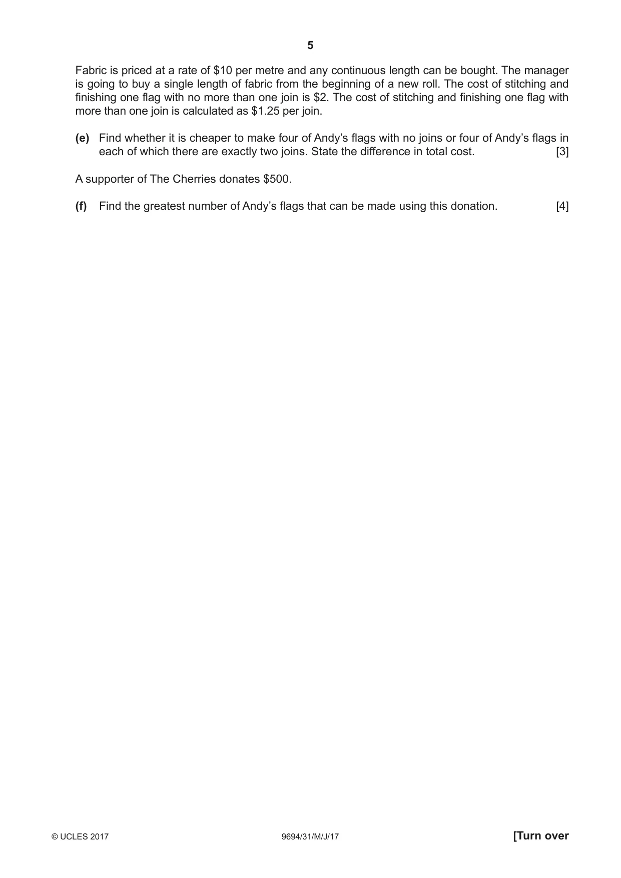 Cambridge A Level Thinking Skills 9694 2017 May/June Paper 3 · Variant 1 question paper, page 5 of 8