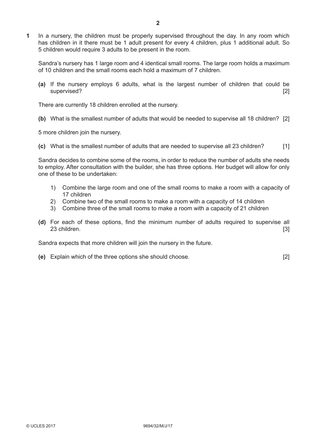 Cambridge A Level Thinking Skills 9694 2017 May/June Paper 3 · Variant 2 question paper, page 2 of 8