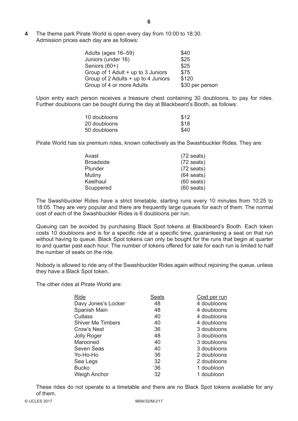 Cambridge A Level Thinking Skills 9694 2017 May/June Paper 3 · Variant 2 question paper, page 6 of 8