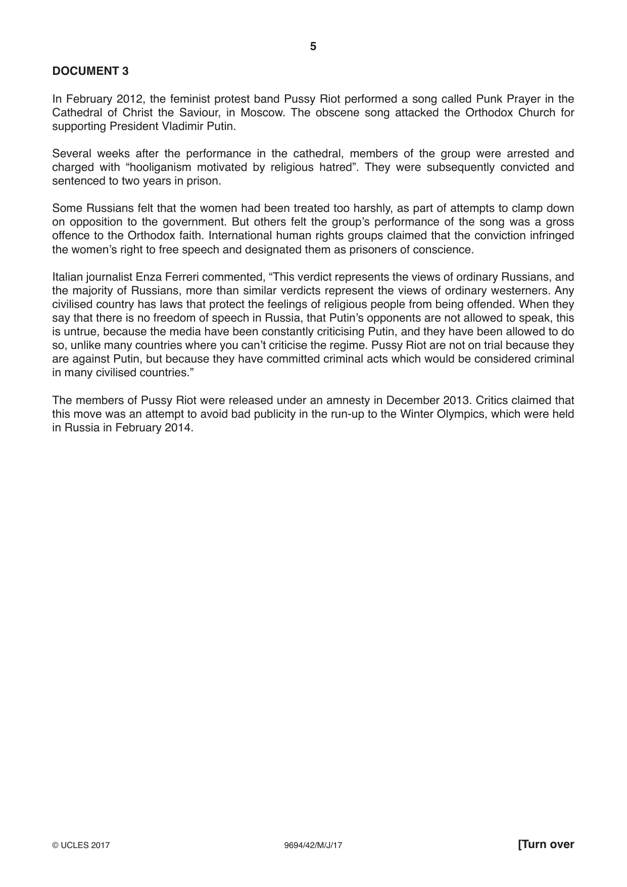 Cambridge A Level Thinking Skills 9694 2017 May/June Paper 4 · Variant 2 question paper, page 5 of 8
