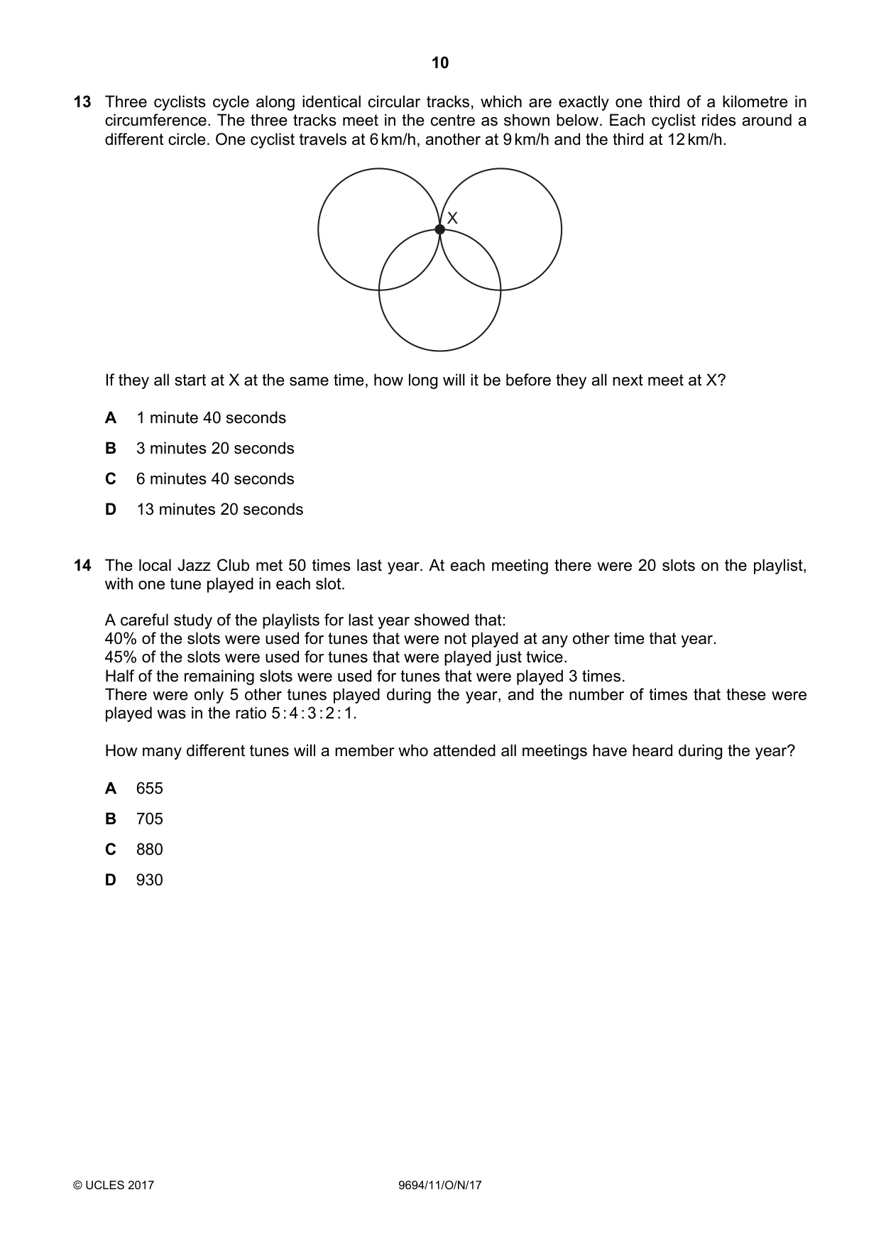 Cambridge A Level Thinking Skills 9694 2017 Oct/Nov Paper 1 · Variant 1 question paper, page 10 of 20