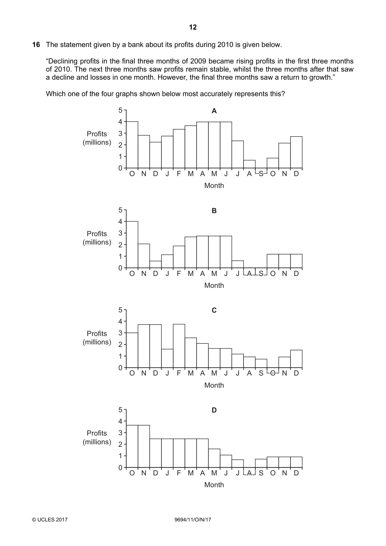 Cambridge A Level Thinking Skills 9694 2017 Oct/Nov Paper 1 · Variant 1 question paper, page 12 of 20