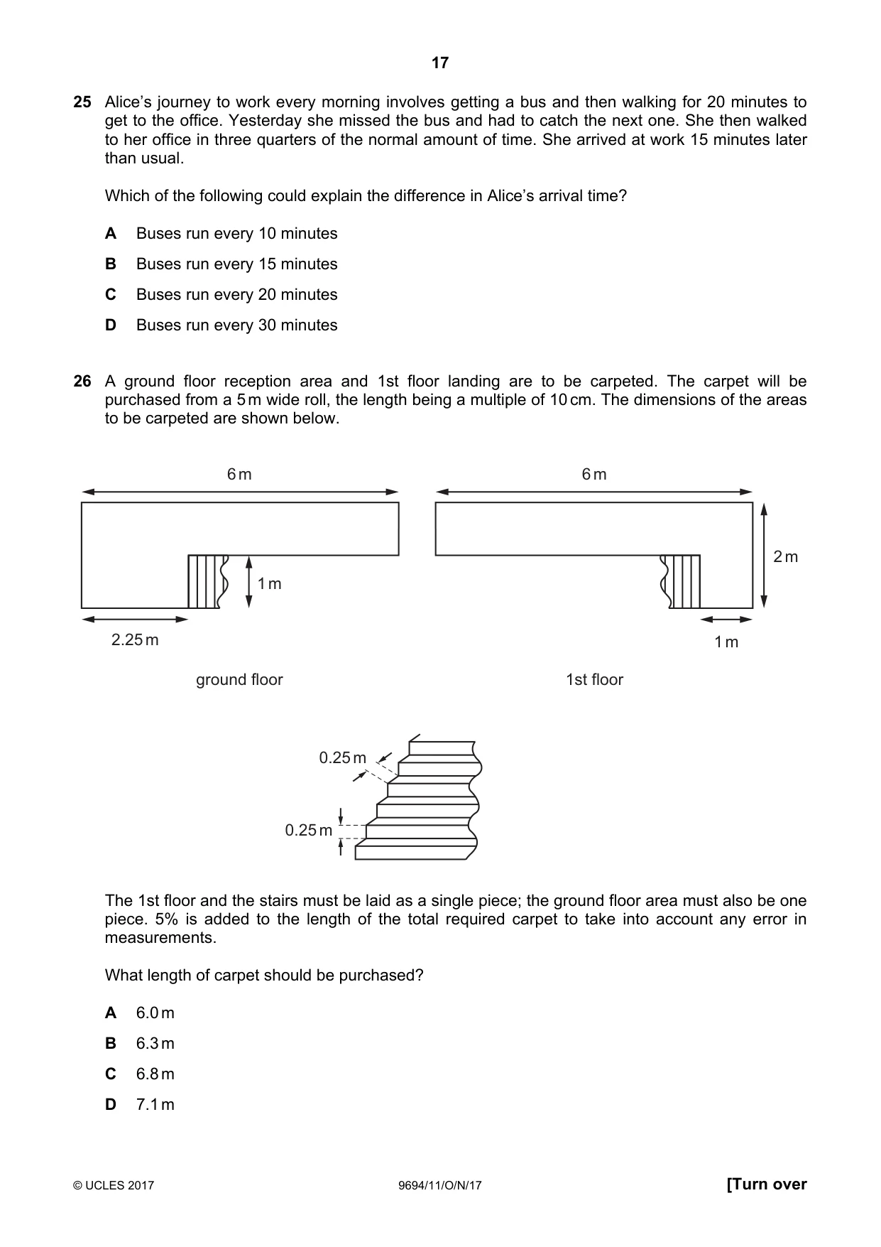 Cambridge A Level Thinking Skills 9694 2017 Oct/Nov Paper 1 · Variant 1 question paper, page 17 of 20