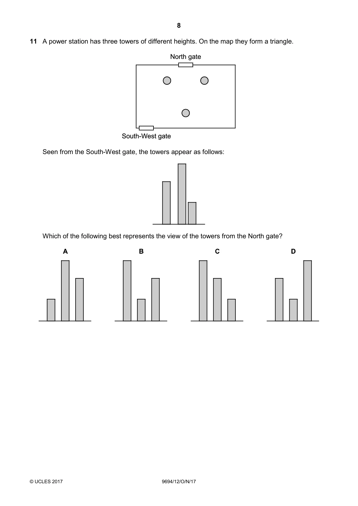 Cambridge A Level Thinking Skills 9694 2017 Oct/Nov Paper 1 · Variant 2 question paper, page 8 of 20