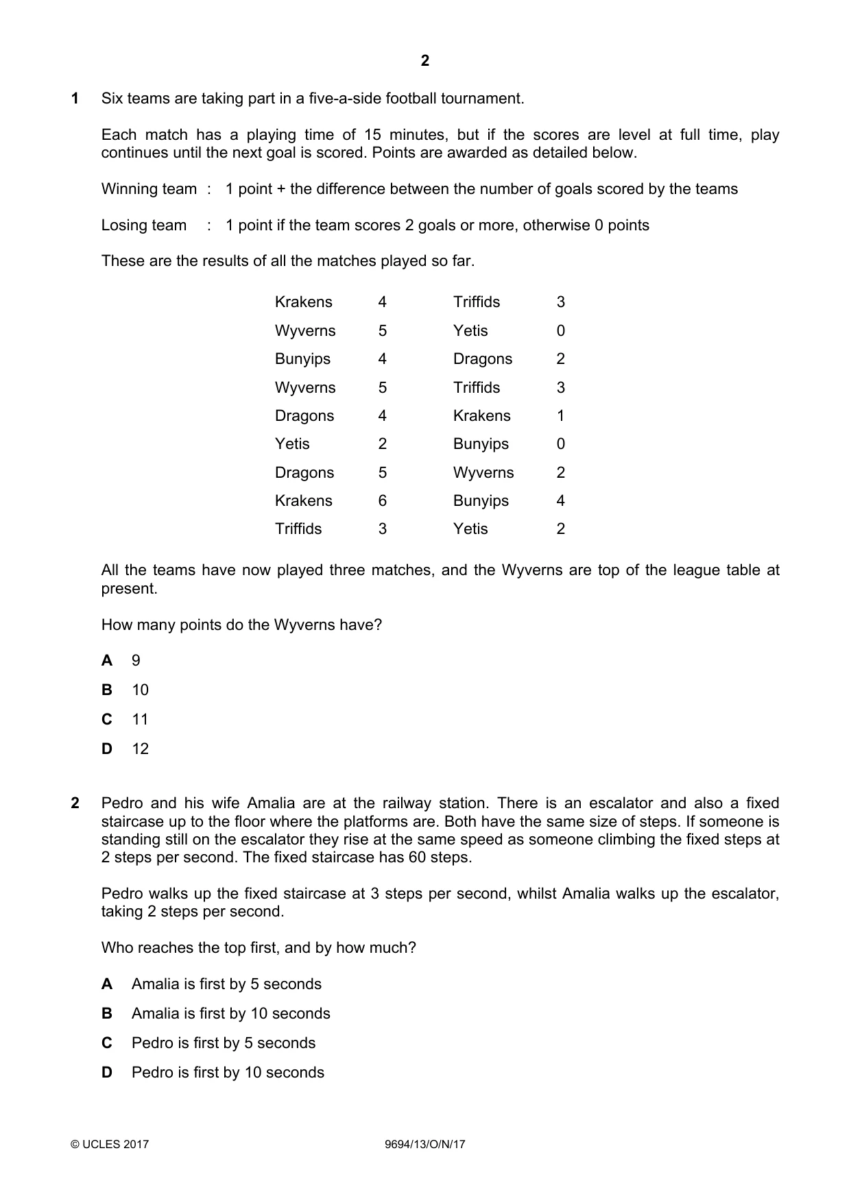 Cambridge A Level Thinking Skills 9694 2017 Oct/Nov Paper 1 · Variant 3 question paper, page 2 of 20