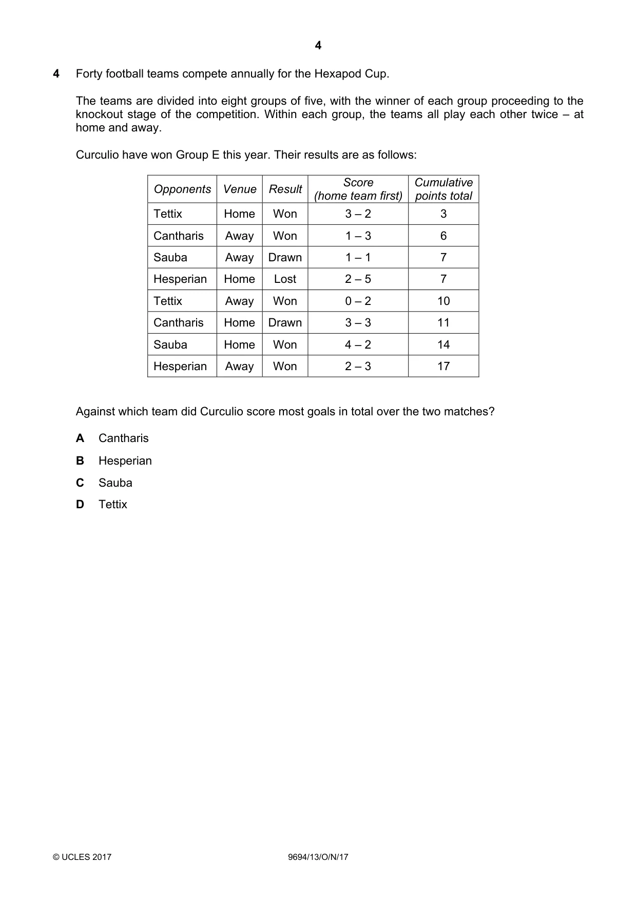 Cambridge A Level Thinking Skills 9694 2017 Oct/Nov Paper 1 · Variant 3 question paper, page 4 of 20