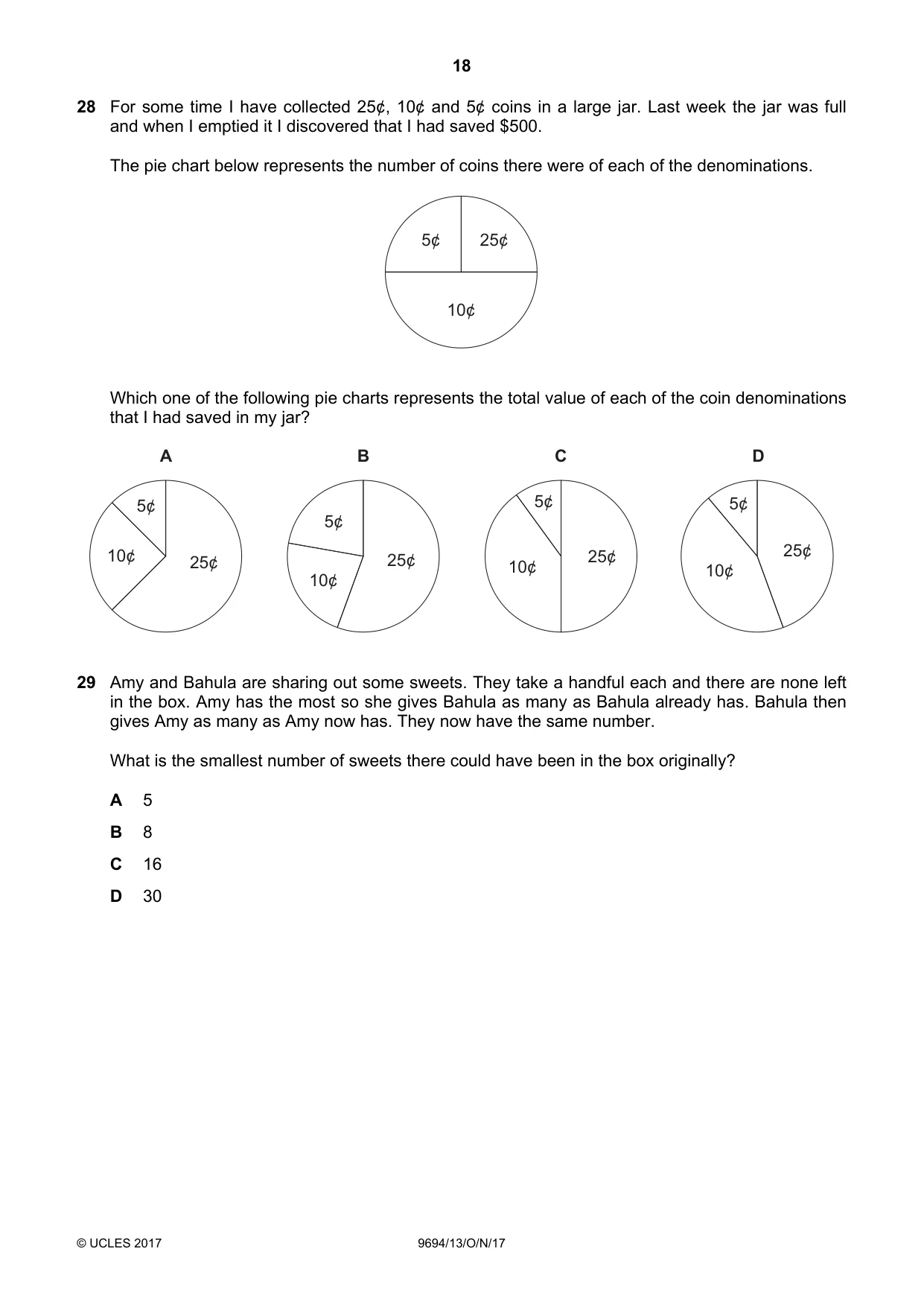 Cambridge A Level Thinking Skills 9694 2017 Oct/Nov Paper 1 · Variant 3 question paper, page 18 of 20
