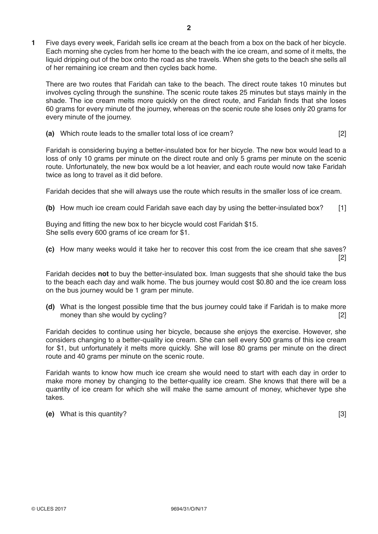 Cambridge A Level Thinking Skills 9694 2017 Oct/Nov Paper 3 · Variant 1 question paper, page 2 of 12