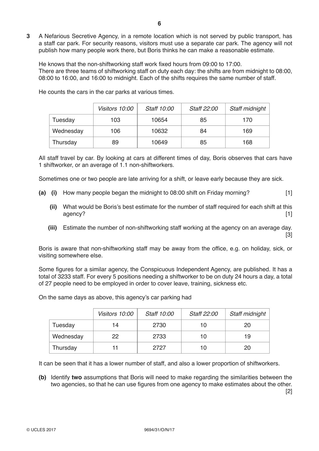 Cambridge A Level Thinking Skills 9694 2017 Oct/Nov Paper 3 · Variant 1 question paper, page 6 of 12