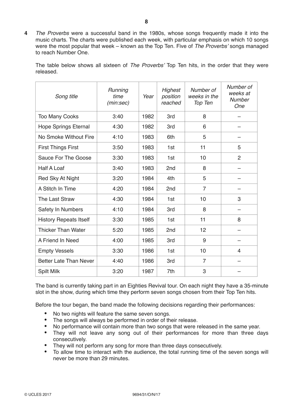 Cambridge A Level Thinking Skills 9694 2017 Oct/Nov Paper 3 · Variant 1 question paper, page 8 of 12
