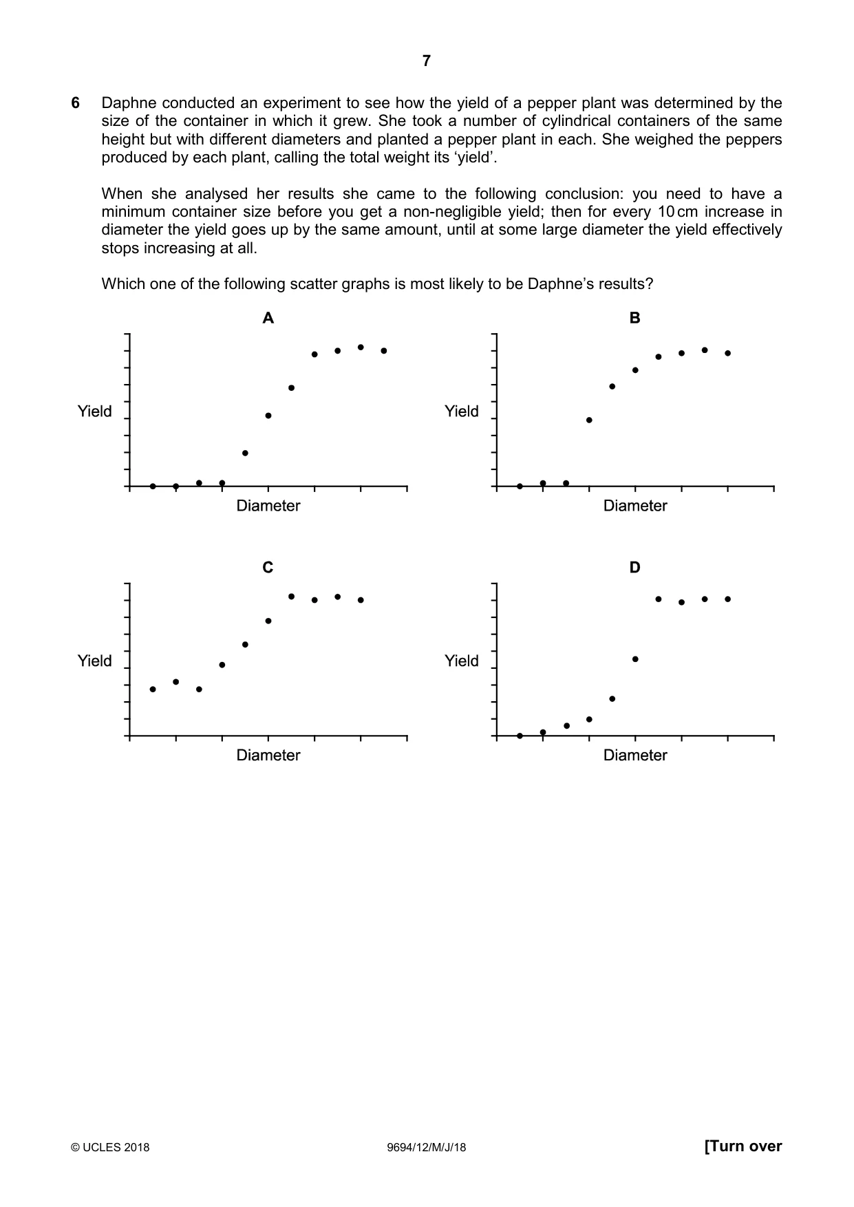 Cambridge A Level Thinking Skills 9694 2018 May/June Paper 1 · Variant 2 question paper, page 7 of 20