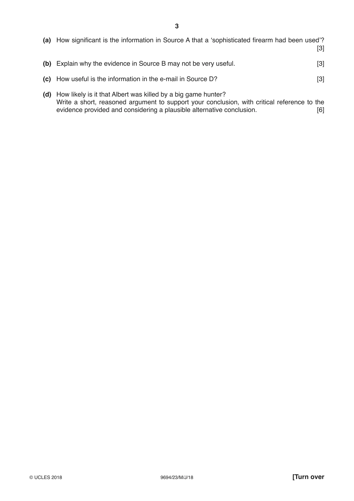 Cambridge A Level Thinking Skills 9694 2018 May/June Paper 2 · Variant 3 question paper, page 3 of 8