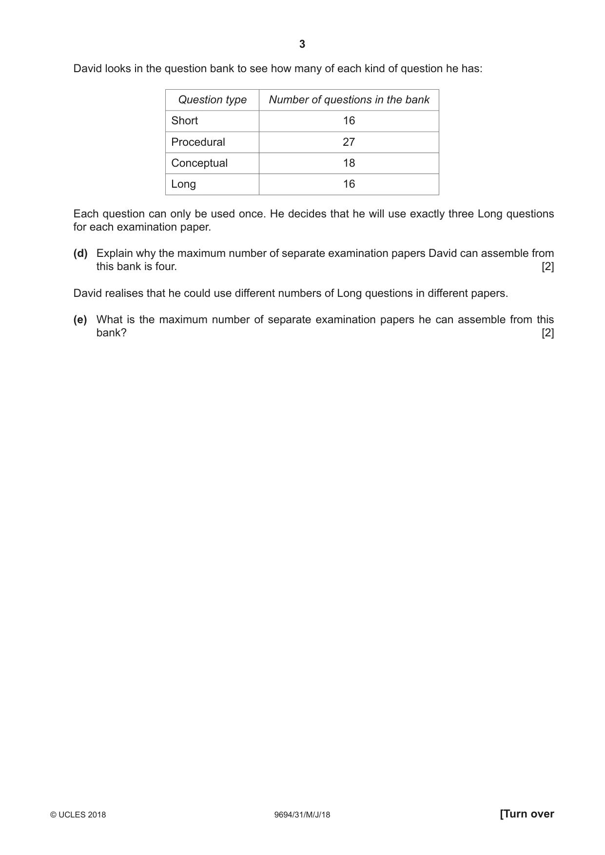 Cambridge A Level Thinking Skills 9694 2018 May/June Paper 3 · Variant 1 question paper, page 3 of 8