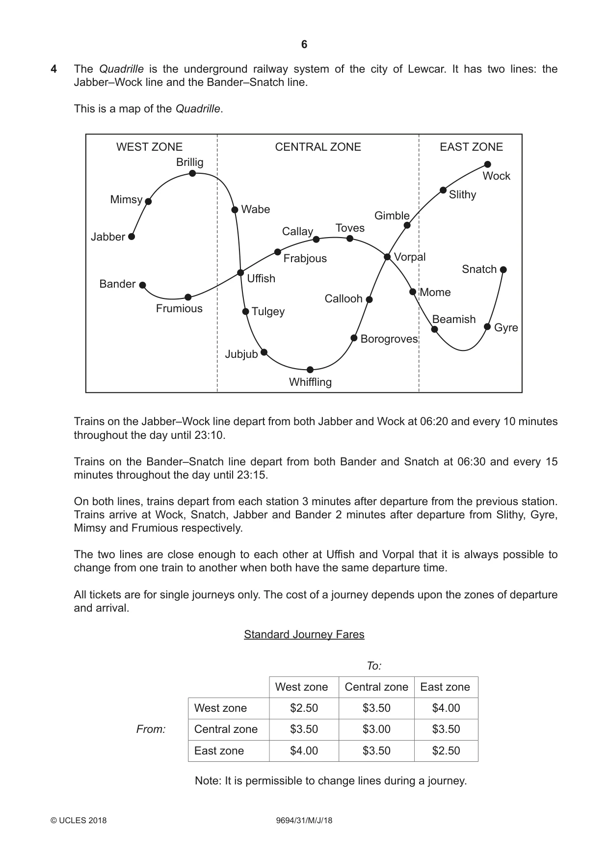 Cambridge A Level Thinking Skills 9694 2018 May/June Paper 3 · Variant 1 question paper, page 6 of 8
