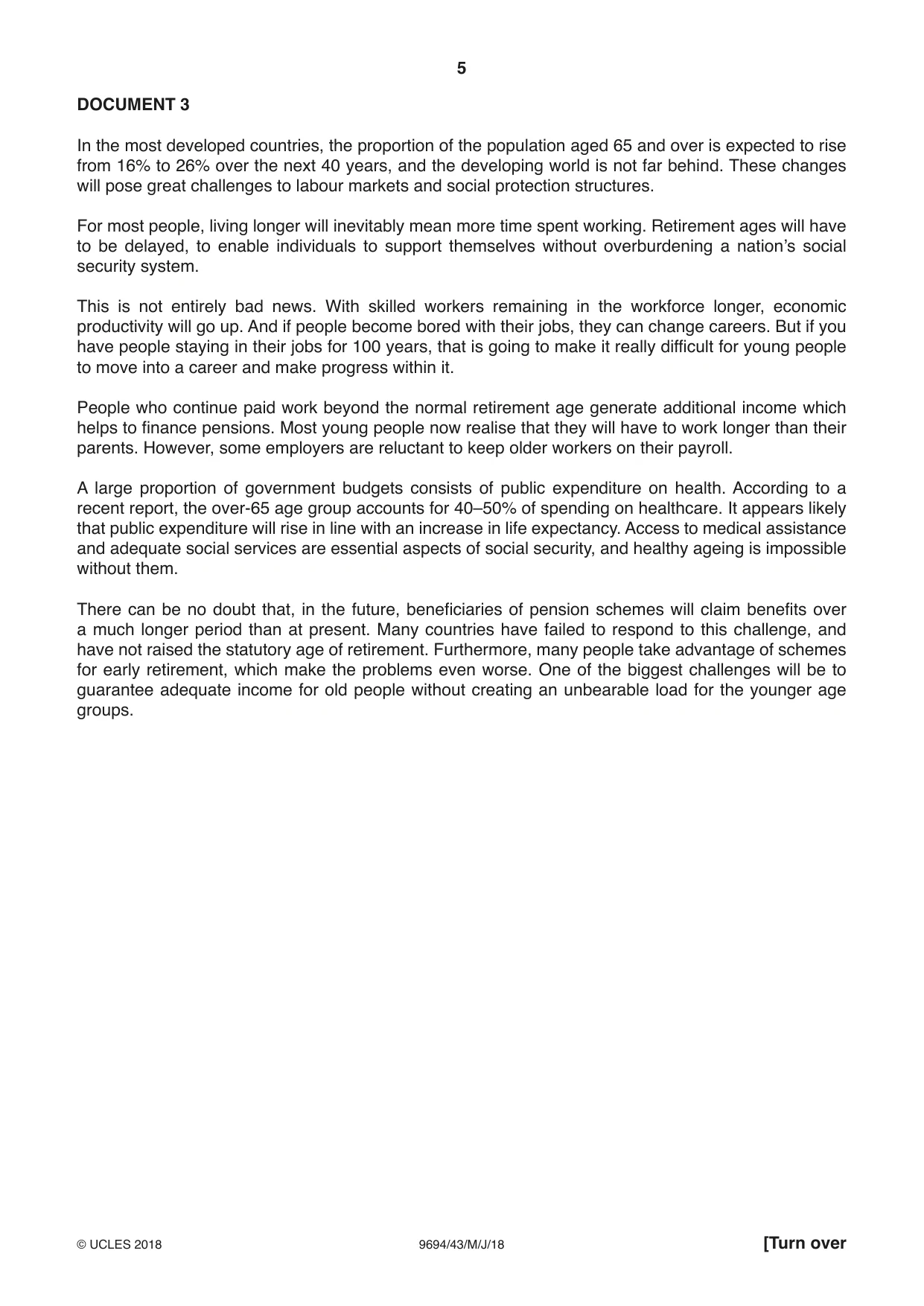 Cambridge A Level Thinking Skills 9694 2018 May/June Paper 4 · Variant 3 question paper, page 5 of 8