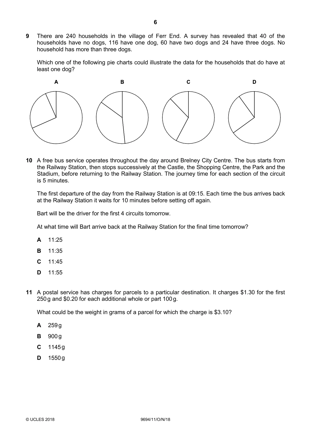Cambridge A Level Thinking Skills 9694 2018 Oct/Nov Paper 1 · Variant 1 question paper, page 6 of 16