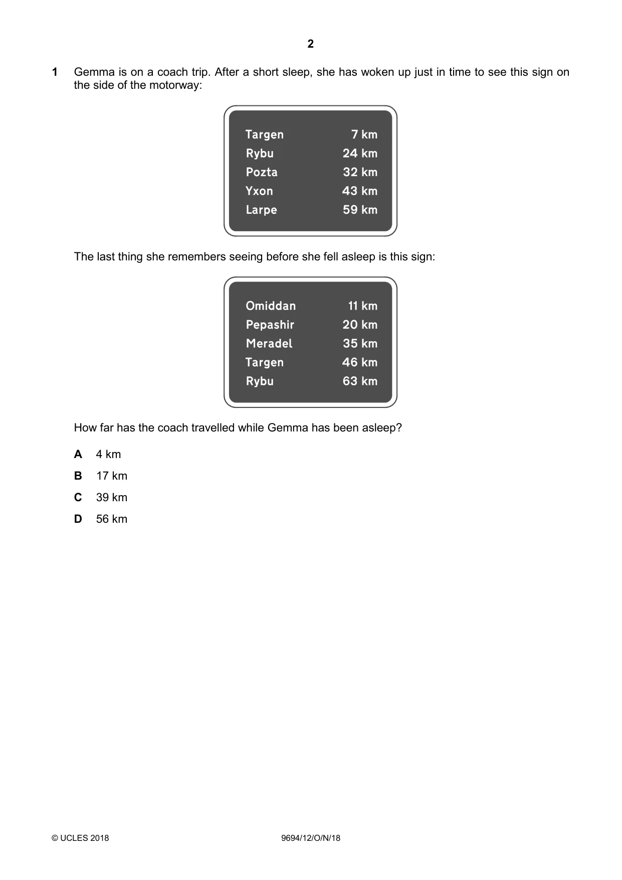 Cambridge A Level Thinking Skills 9694 2018 Oct/Nov Paper 1 · Variant 2 question paper, page 2 of 16