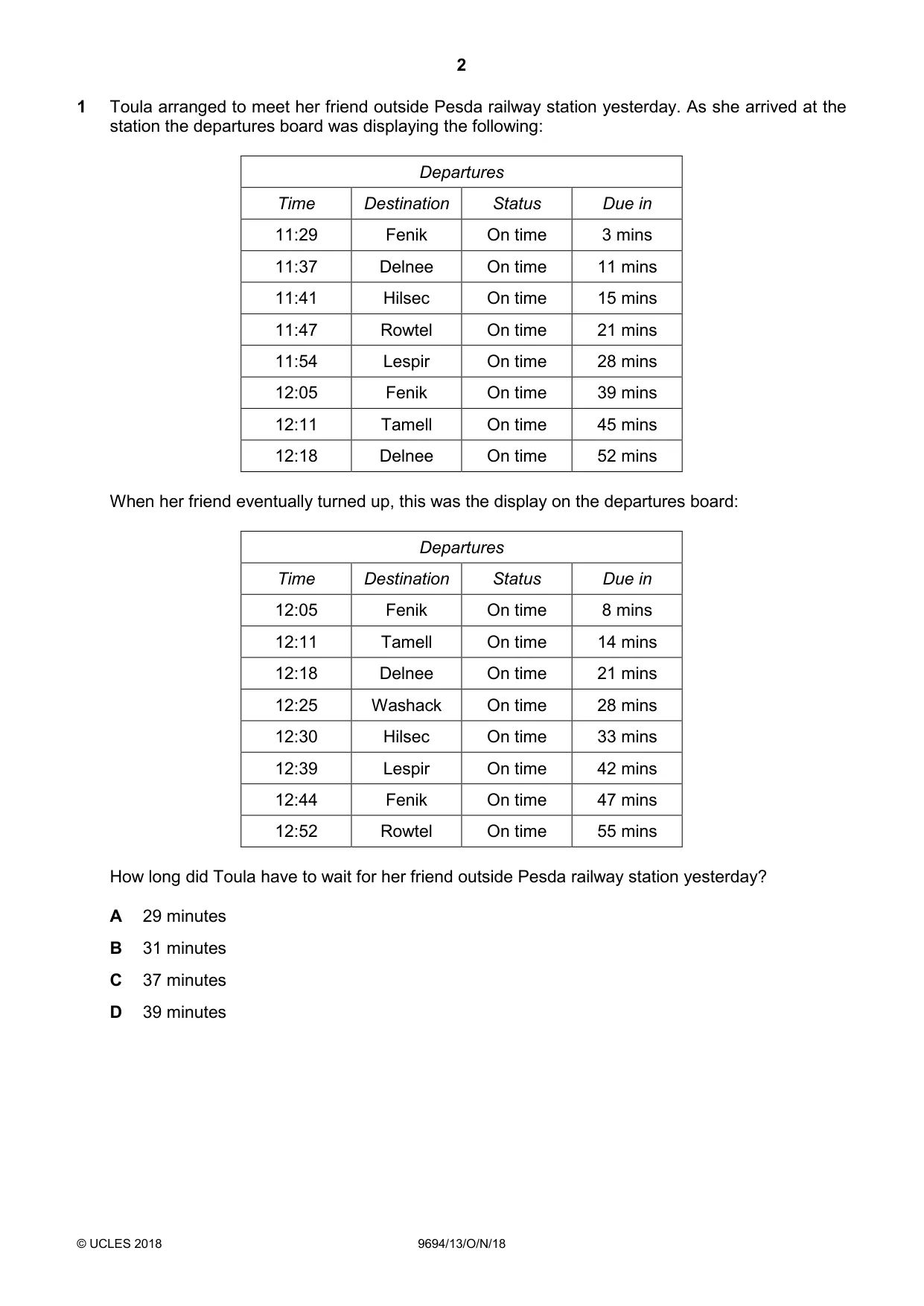 Cambridge A Level Thinking Skills 9694 2018 Oct/Nov Paper 1 · Variant 3 question paper, page 2 of 20