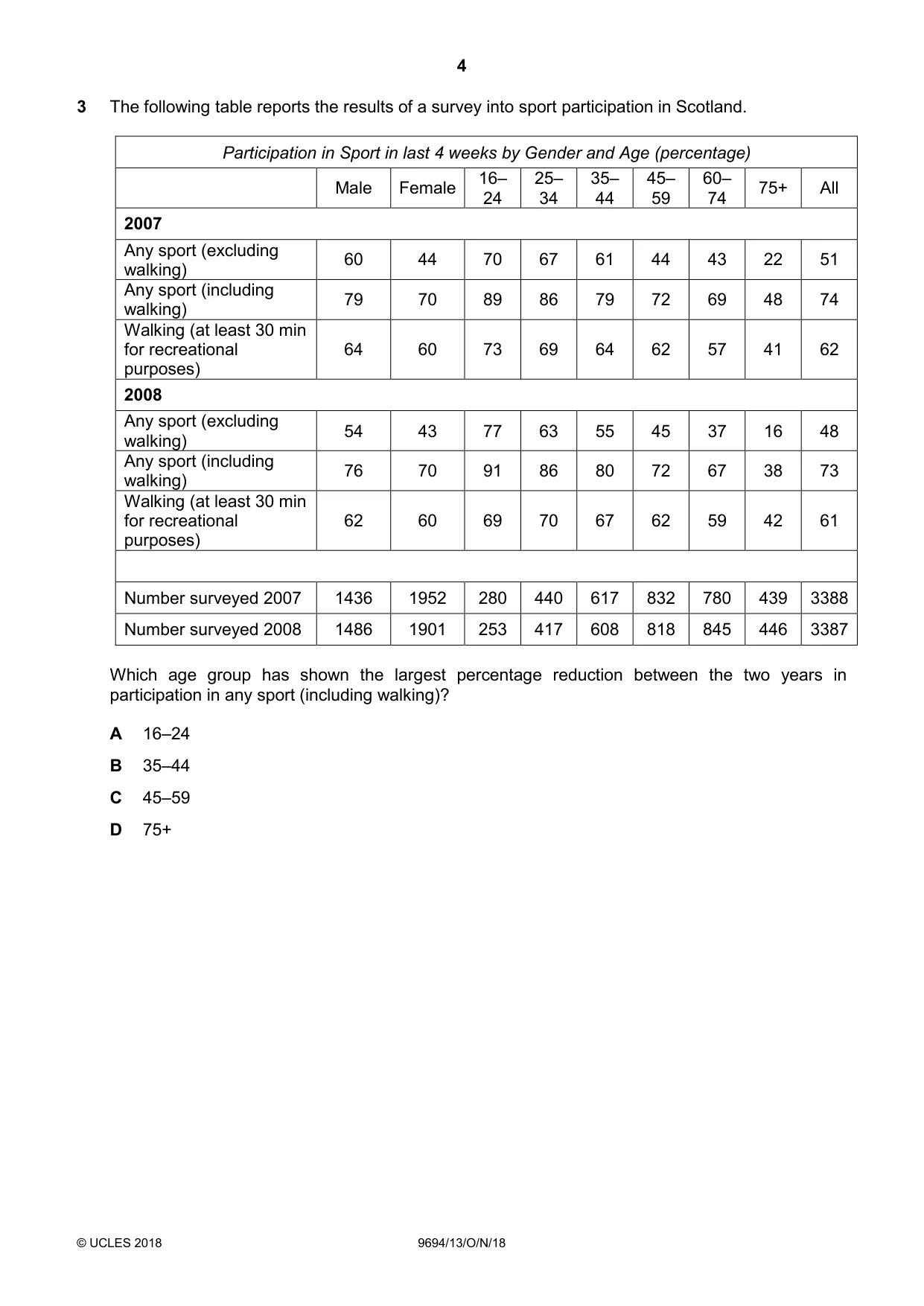 Cambridge A Level Thinking Skills 9694 2018 Oct/Nov Paper 1 · Variant 3 question paper, page 4 of 20