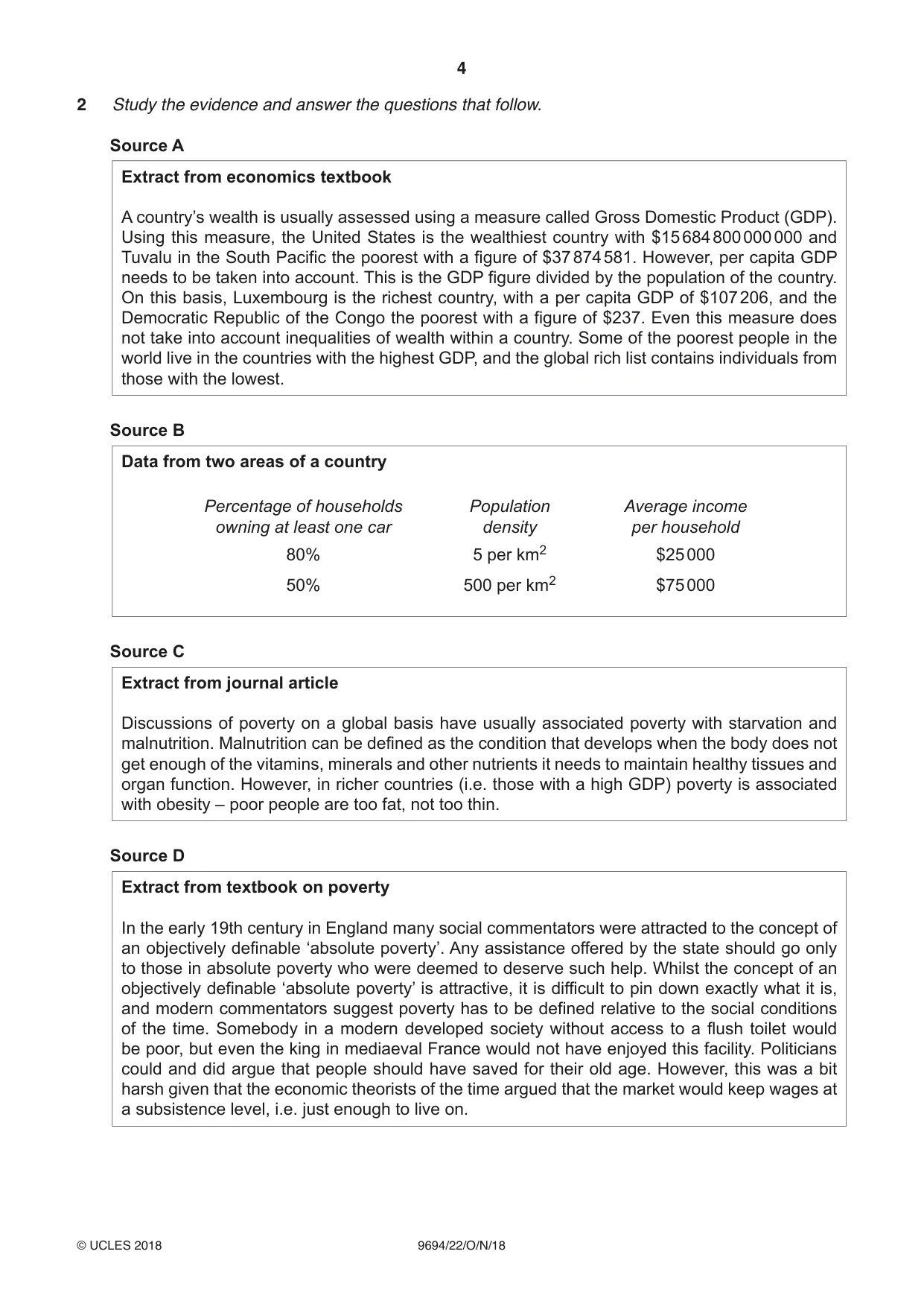 Cambridge A Level Thinking Skills 9694 2018 Oct/Nov Paper 2 · Variant 2 question paper, page 4 of 8