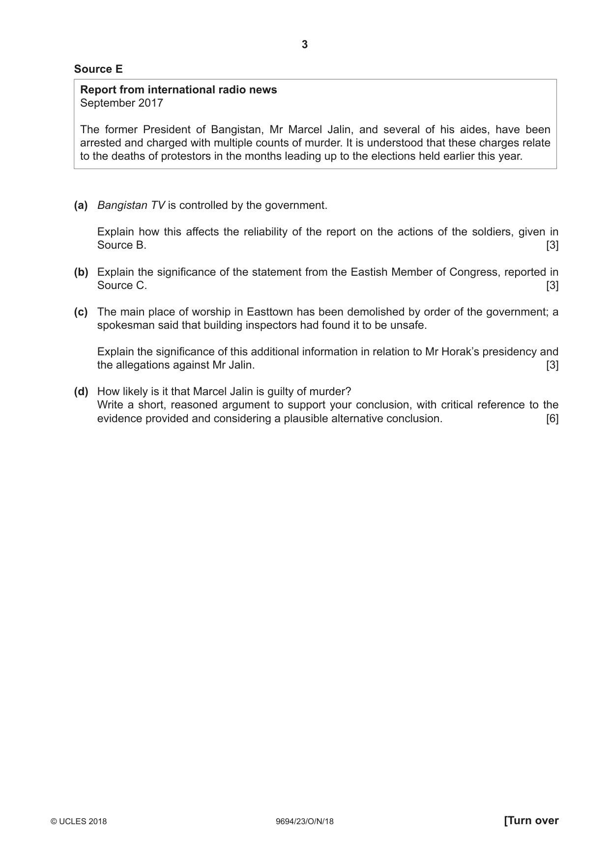 Cambridge A Level Thinking Skills 9694 2018 Oct/Nov Paper 2 · Variant 3 question paper, page 3 of 8