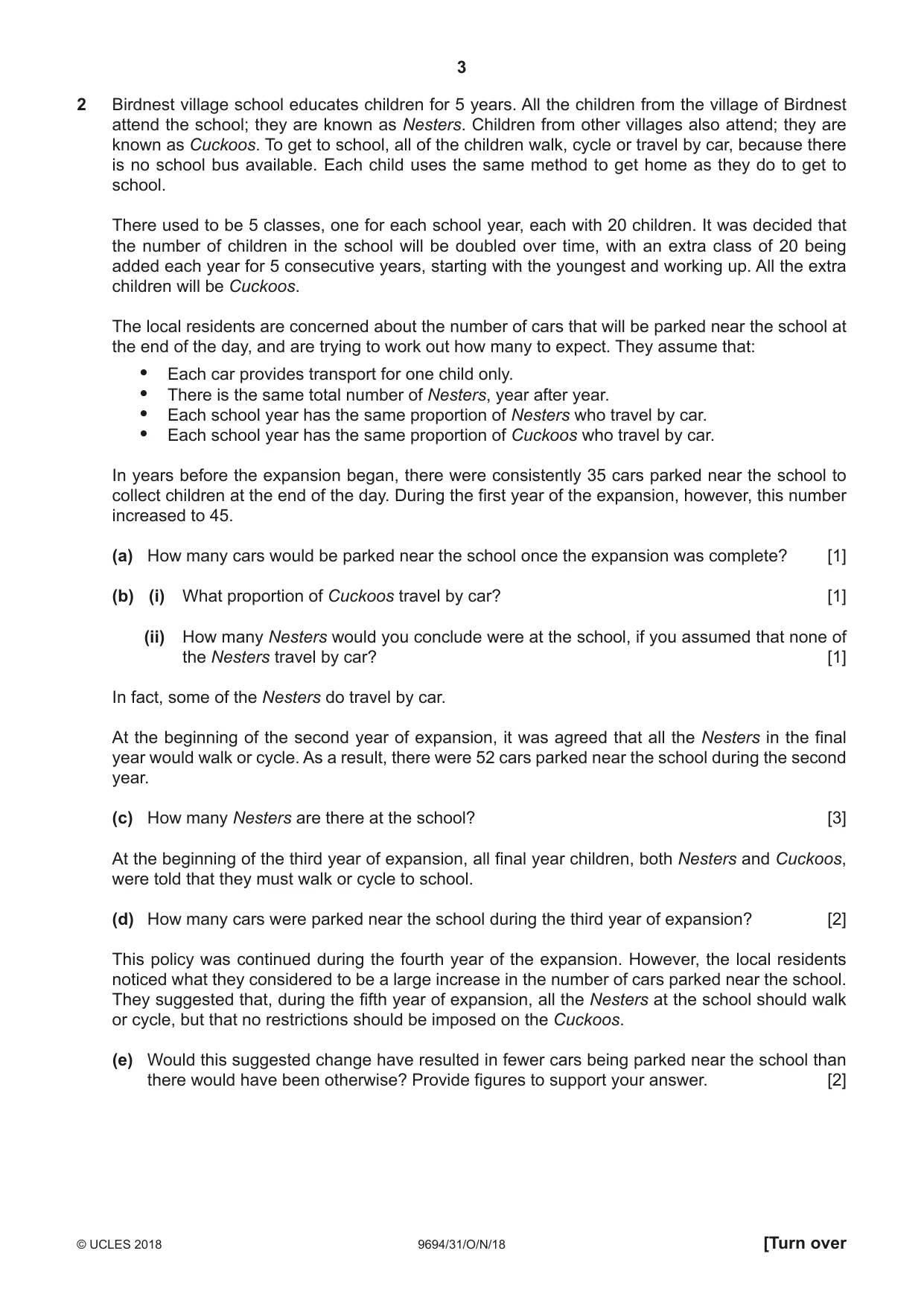Cambridge A Level Thinking Skills 9694 2018 Oct/Nov Paper 3 · Variant 1 question paper, page 3 of 8