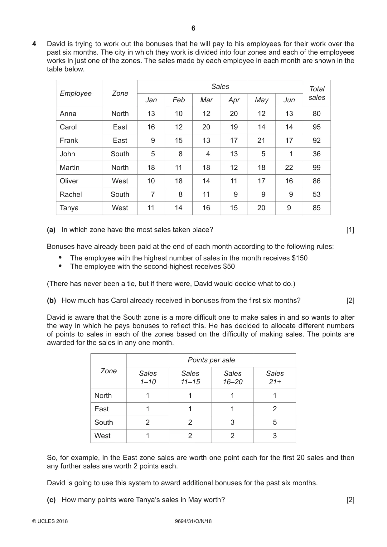Cambridge A Level Thinking Skills 9694 2018 Oct/Nov Paper 3 · Variant 1 question paper, page 6 of 8