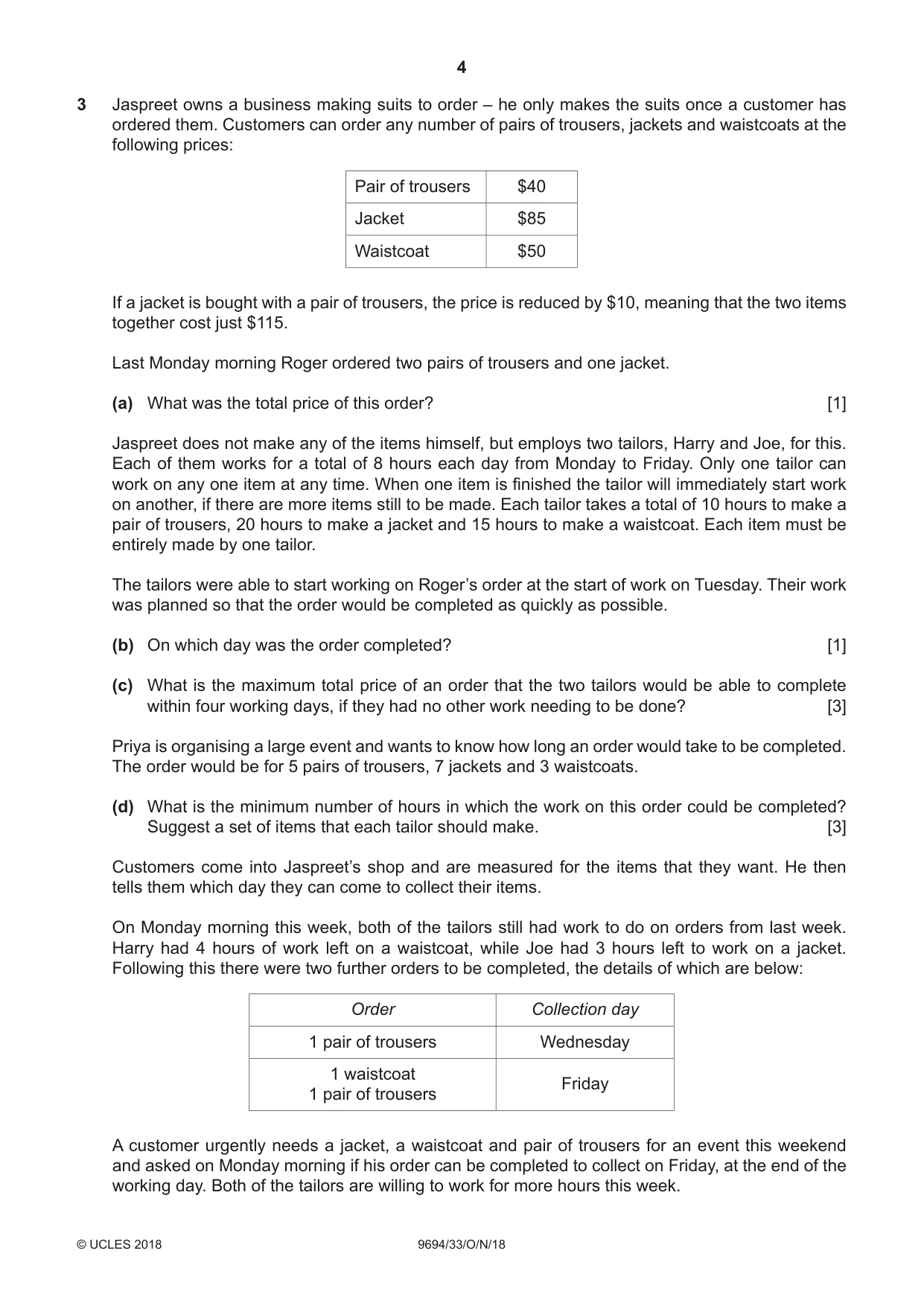 Cambridge A Level Thinking Skills 9694 2018 Oct/Nov Paper 3 · Variant 3 question paper, page 4 of 8
