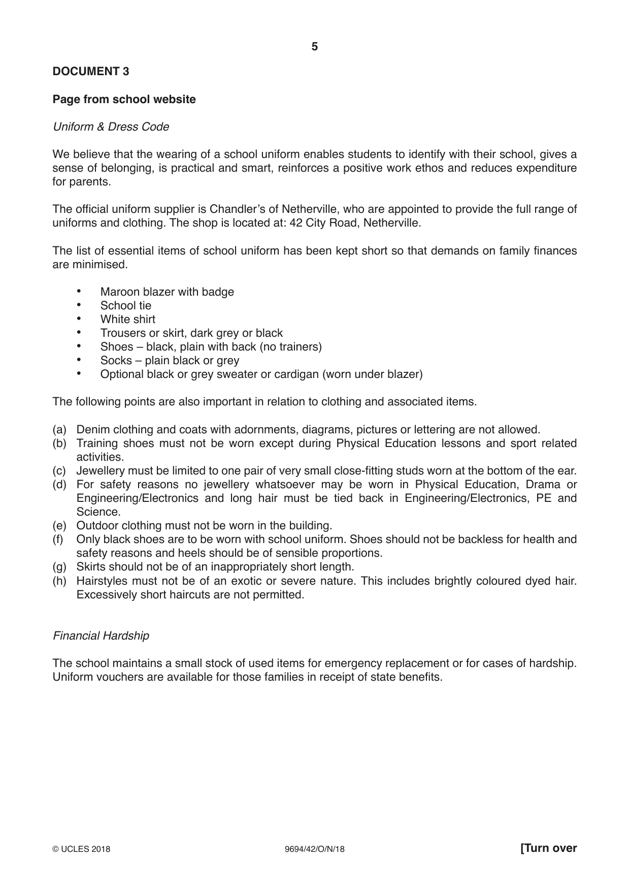Cambridge A Level Thinking Skills 9694 2018 Oct/Nov Paper 4 · Variant 2 question paper, page 5 of 8