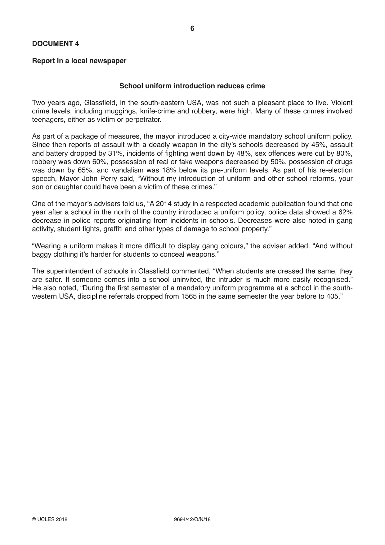 Cambridge A Level Thinking Skills 9694 2018 Oct/Nov Paper 4 · Variant 2 question paper, page 6 of 8