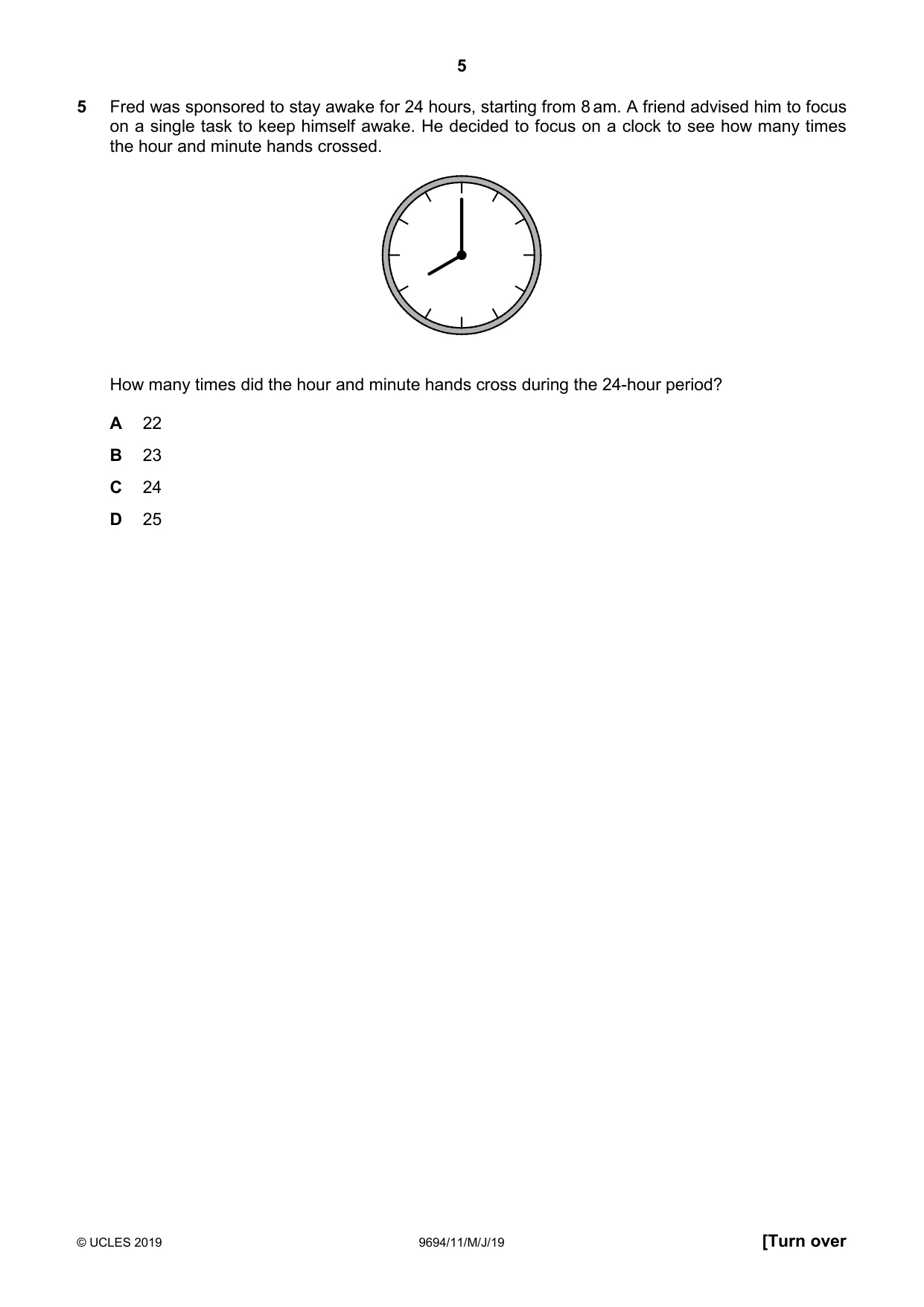 Cambridge A Level Thinking Skills 9694 2019 May/June Paper 1 · Variant 1 question paper, page 5 of 24