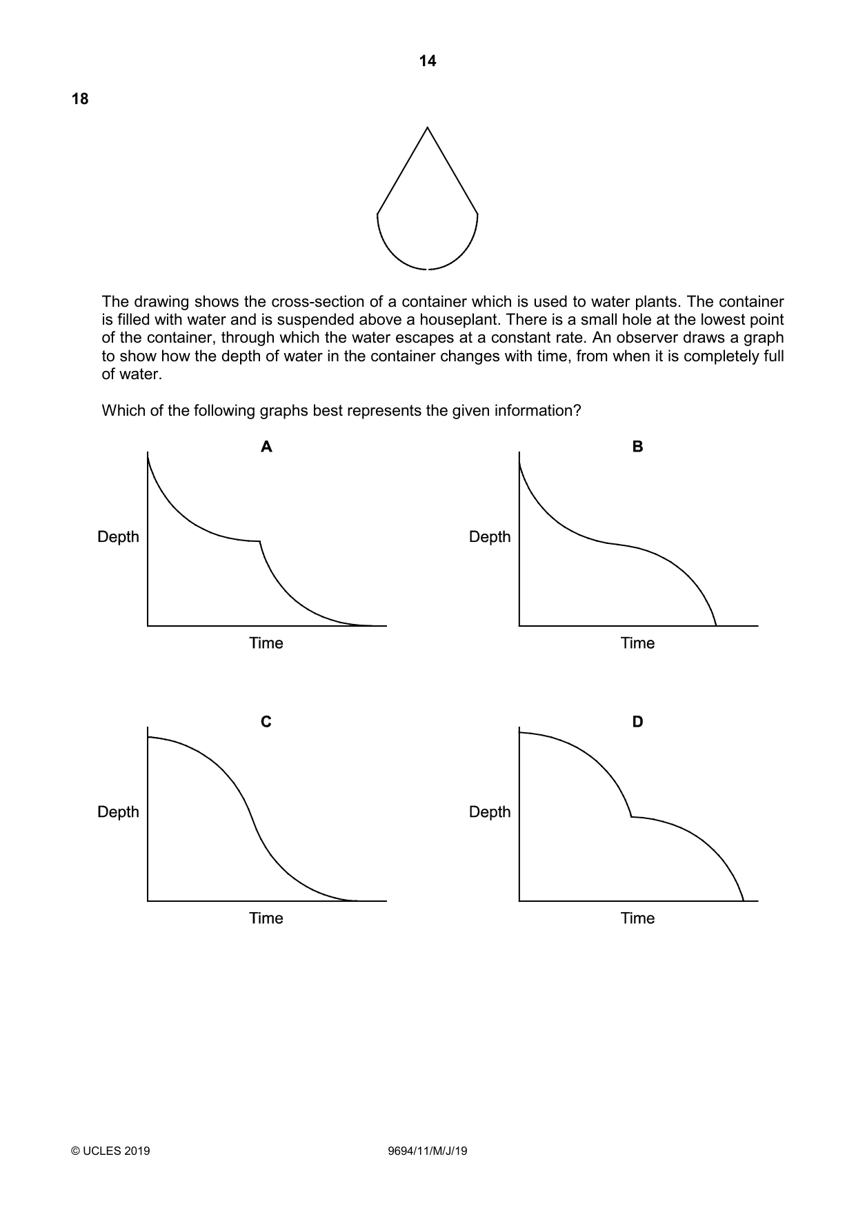 Cambridge A Level Thinking Skills 9694 2019 May/June Paper 1 · Variant 1 question paper, page 14 of 24