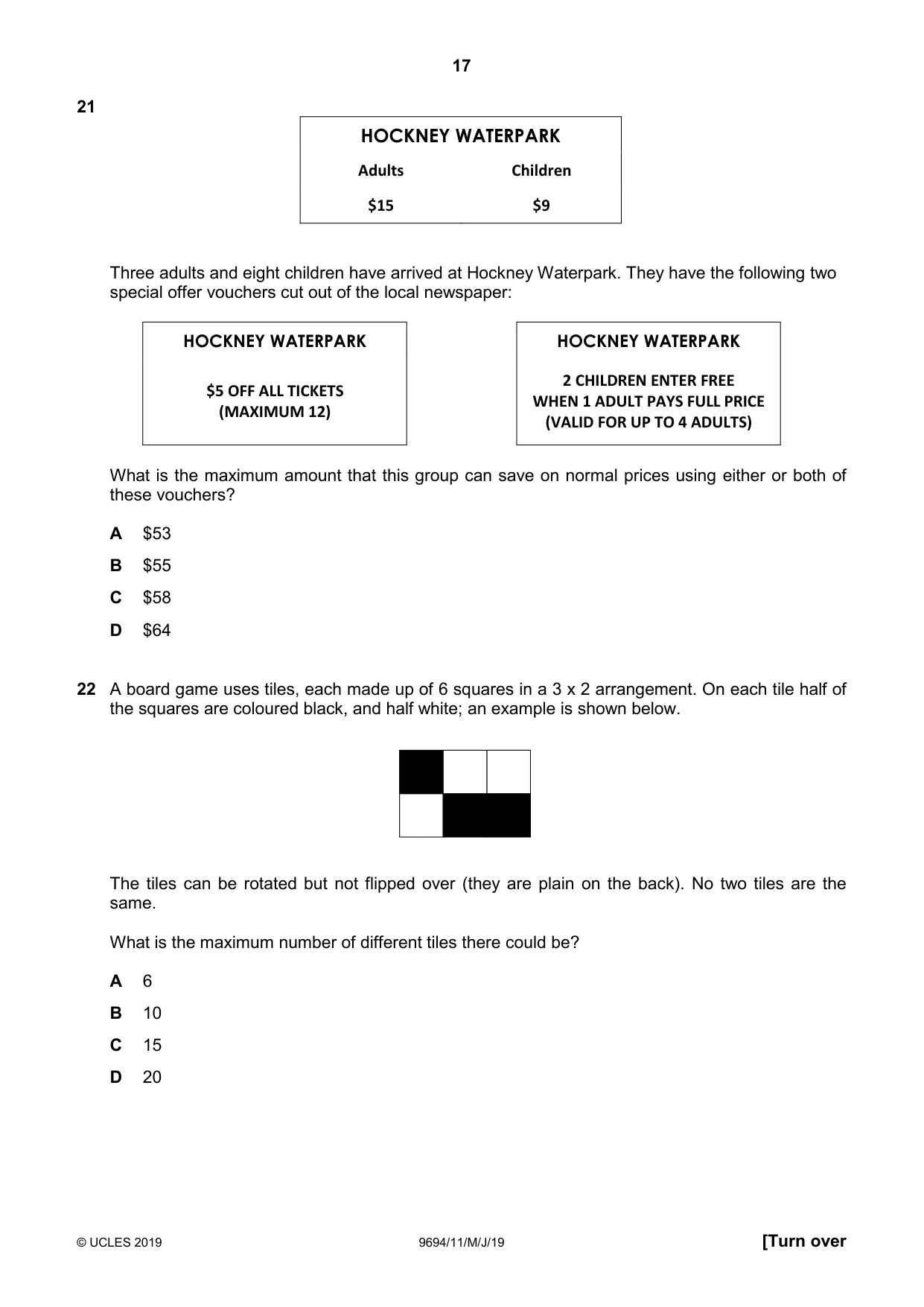 Cambridge A Level Thinking Skills 9694 2019 May/June Paper 1 · Variant 1 question paper, page 17 of 24