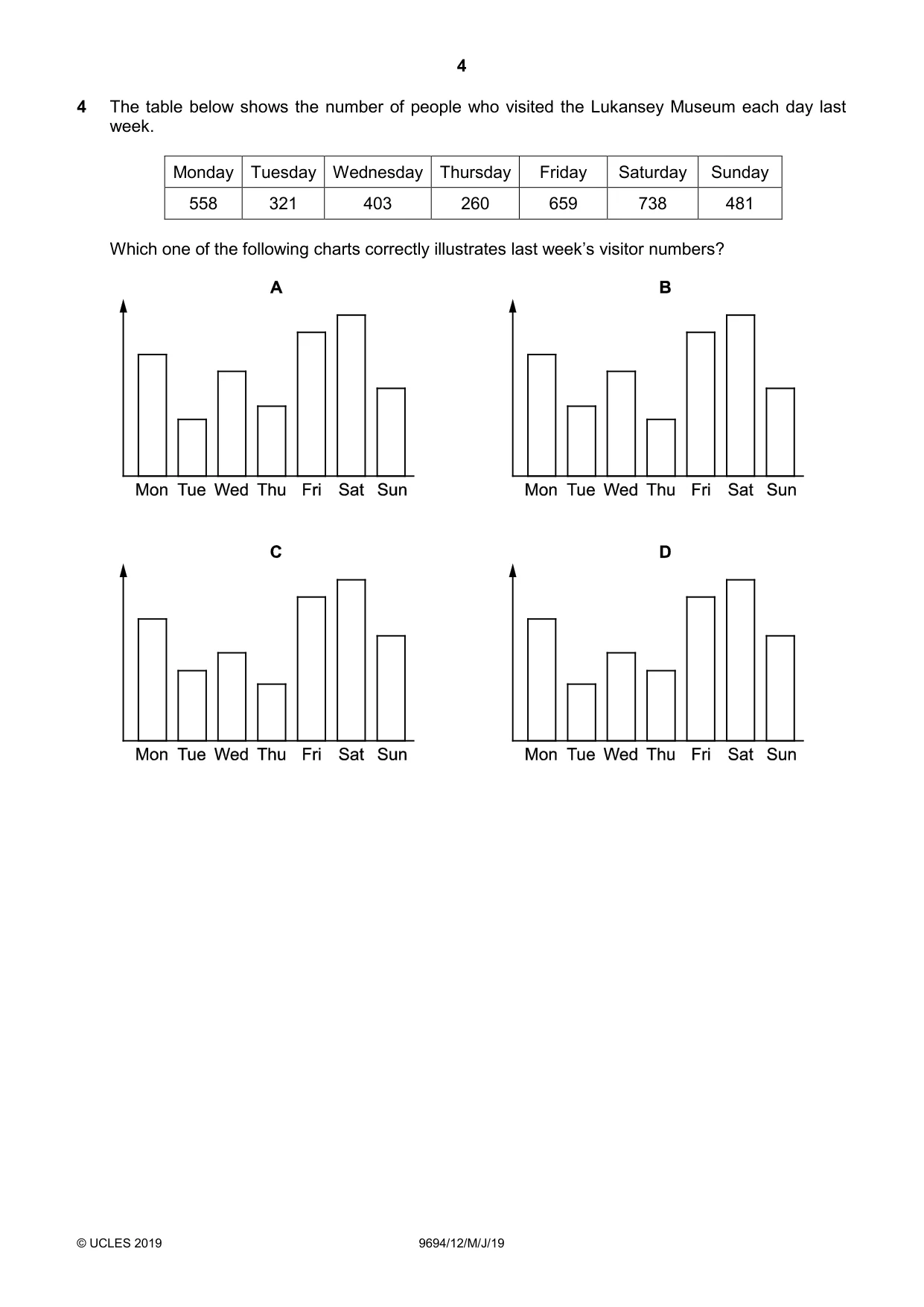 Cambridge A Level Thinking Skills 9694 2019 May/June Paper 1 · Variant 2 question paper, page 4 of 24