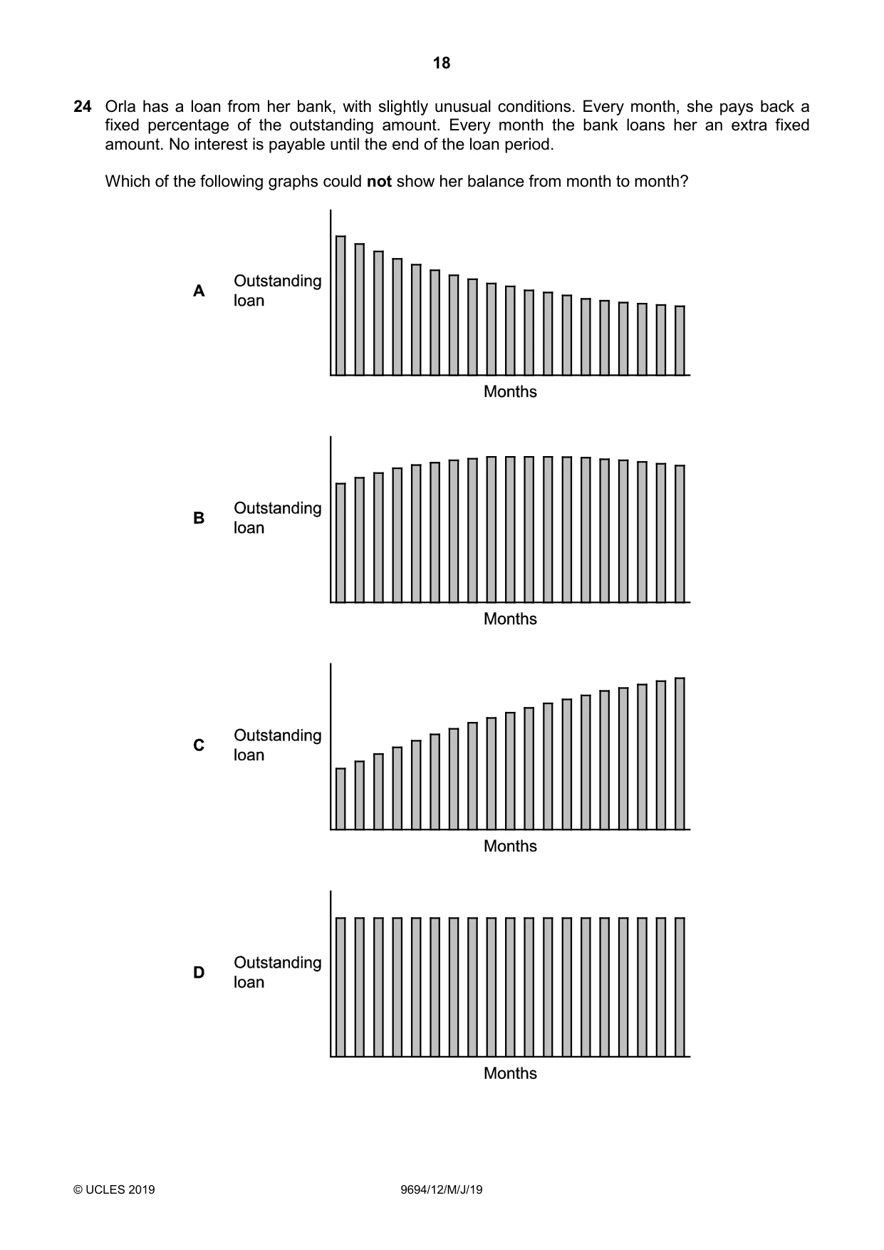 Cambridge A Level Thinking Skills 9694 2019 May/June Paper 1 · Variant 2 question paper, page 18 of 24