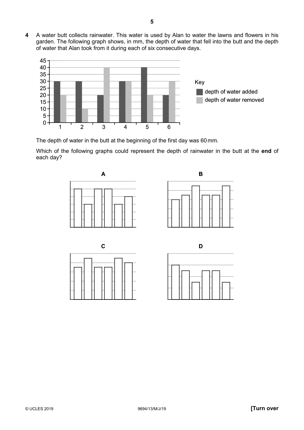 Cambridge A Level Thinking Skills 9694 2019 May/June Paper 1 · Variant 3 question paper, page 5 of 20