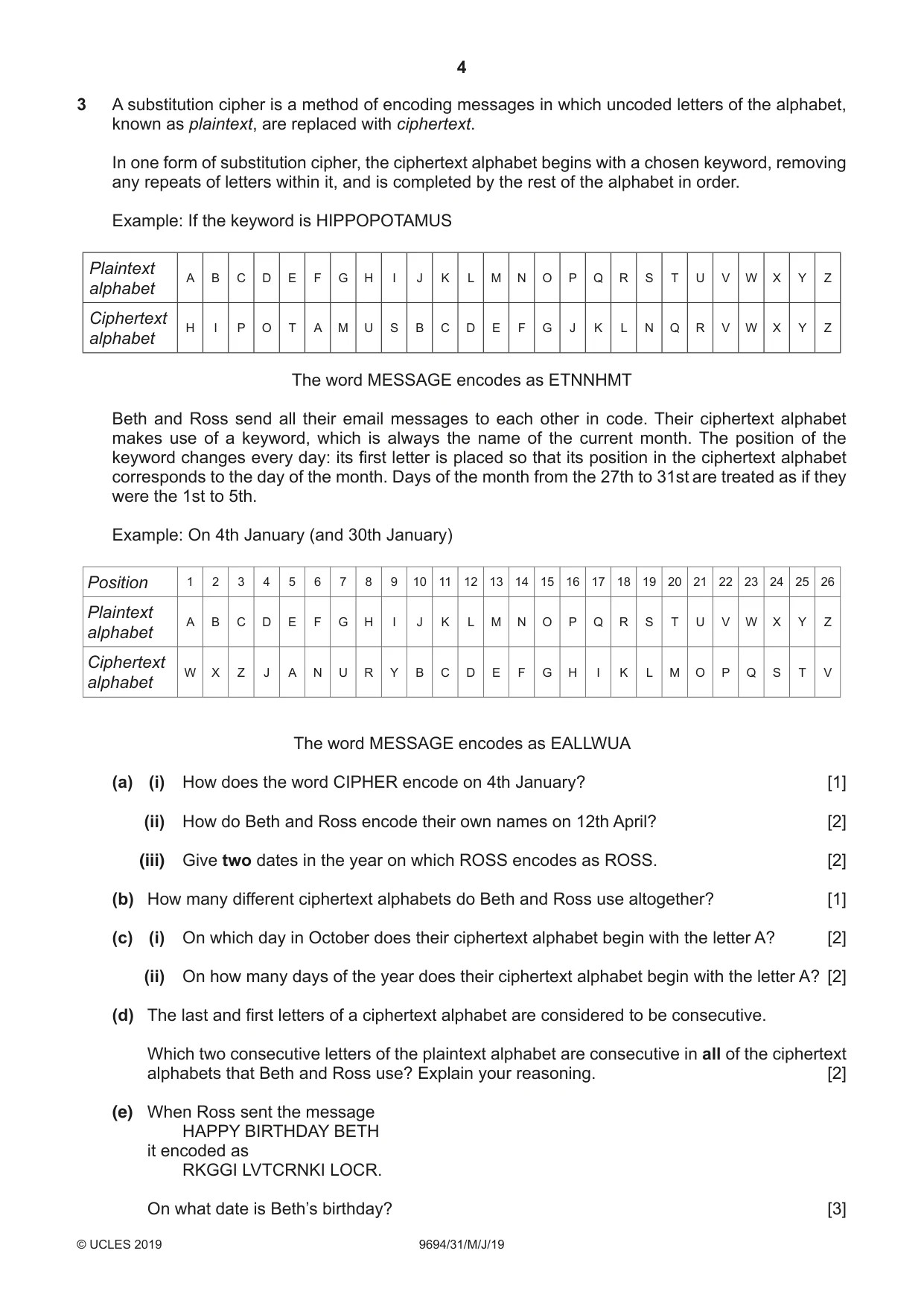 Cambridge A Level Thinking Skills 9694 2019 May/June Paper 3 · Variant 1 question paper, page 4 of 8