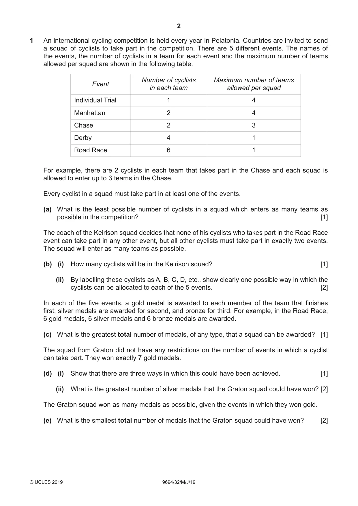 Cambridge A Level Thinking Skills 9694 2019 May/June Paper 3 · Variant 2 question paper, page 2 of 12
