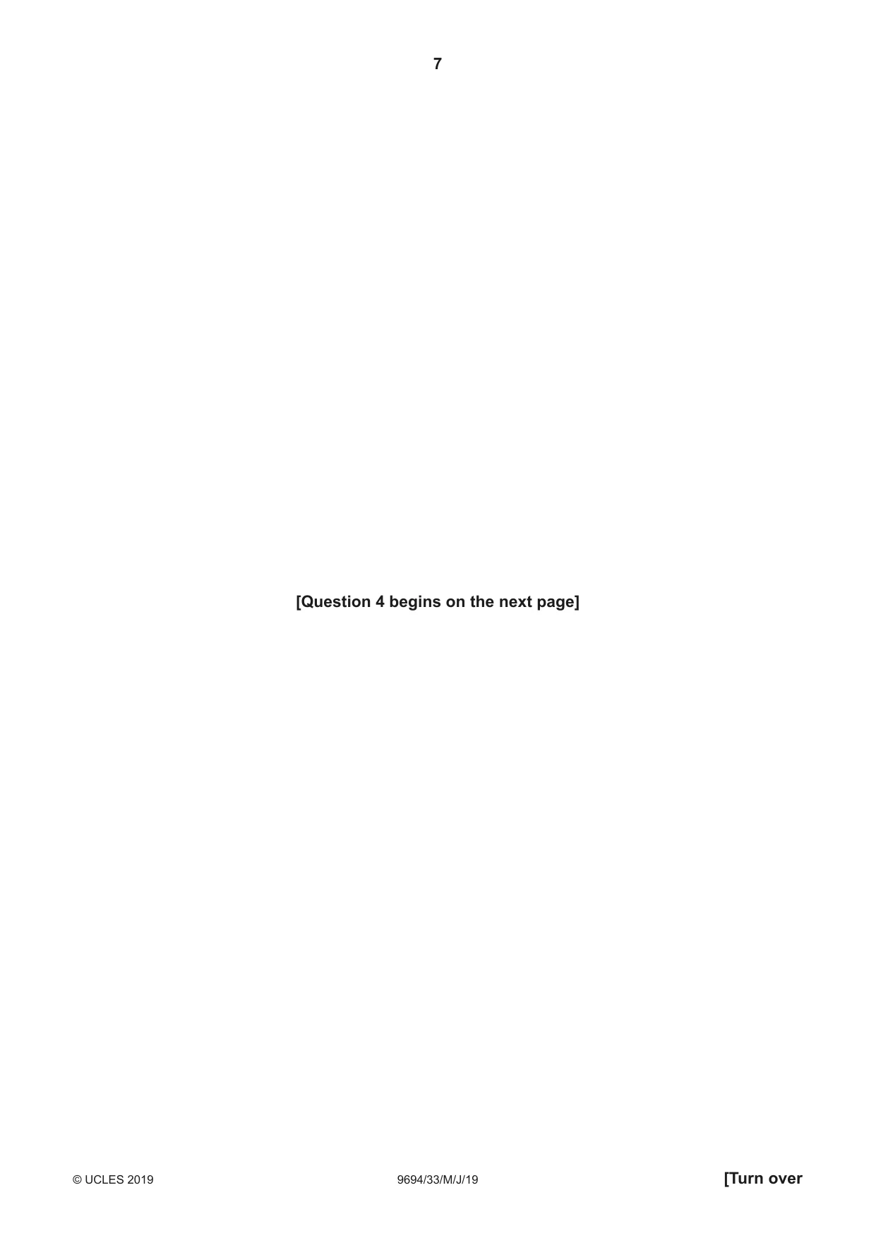 Cambridge A Level Thinking Skills 9694 2019 May/June Paper 3 · Variant 3 question paper, page 7 of 12