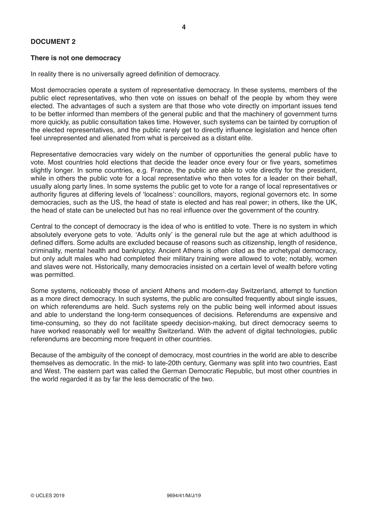 Cambridge A Level Thinking Skills 9694 2019 May/June Paper 4 · Variant 1 question paper, page 4 of 8