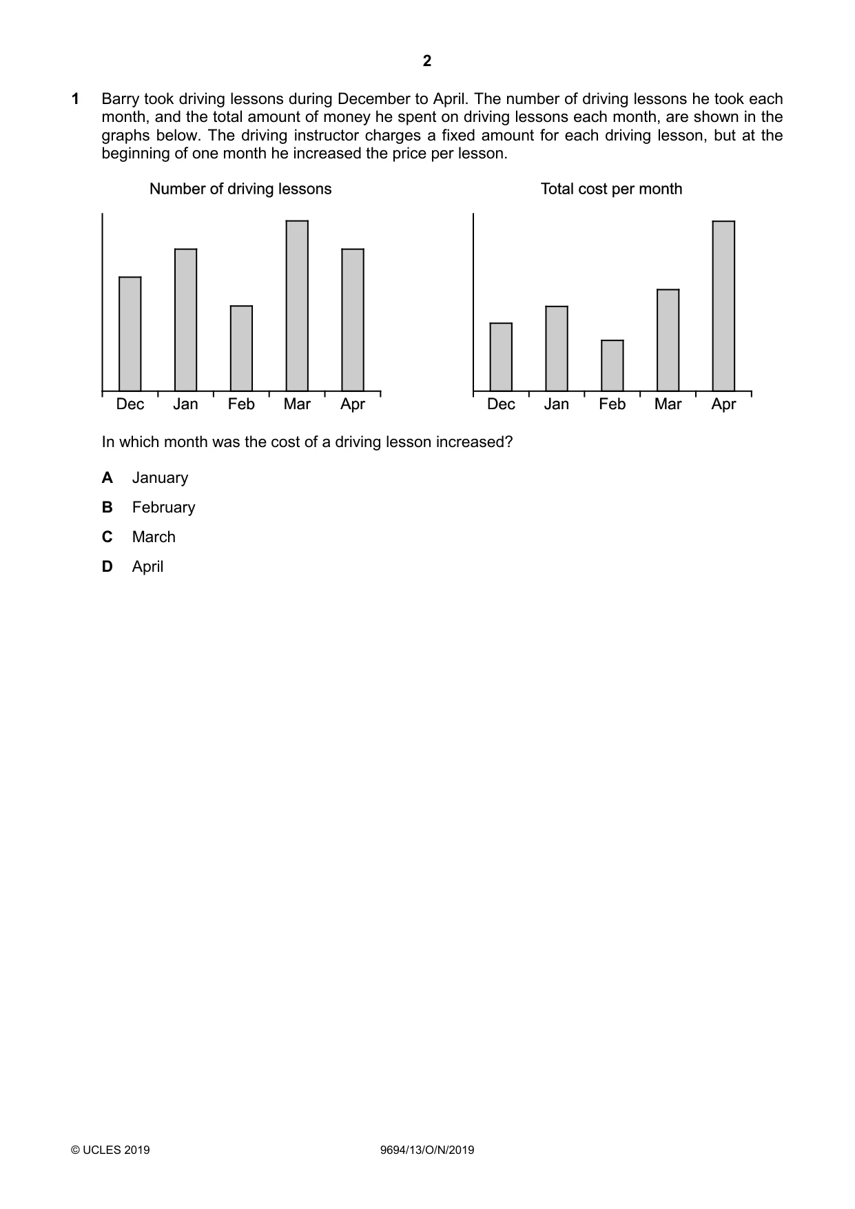 Cambridge A Level Thinking Skills 9694 2019 Oct/Nov Paper 1 · Variant 3 question paper, page 2 of 20