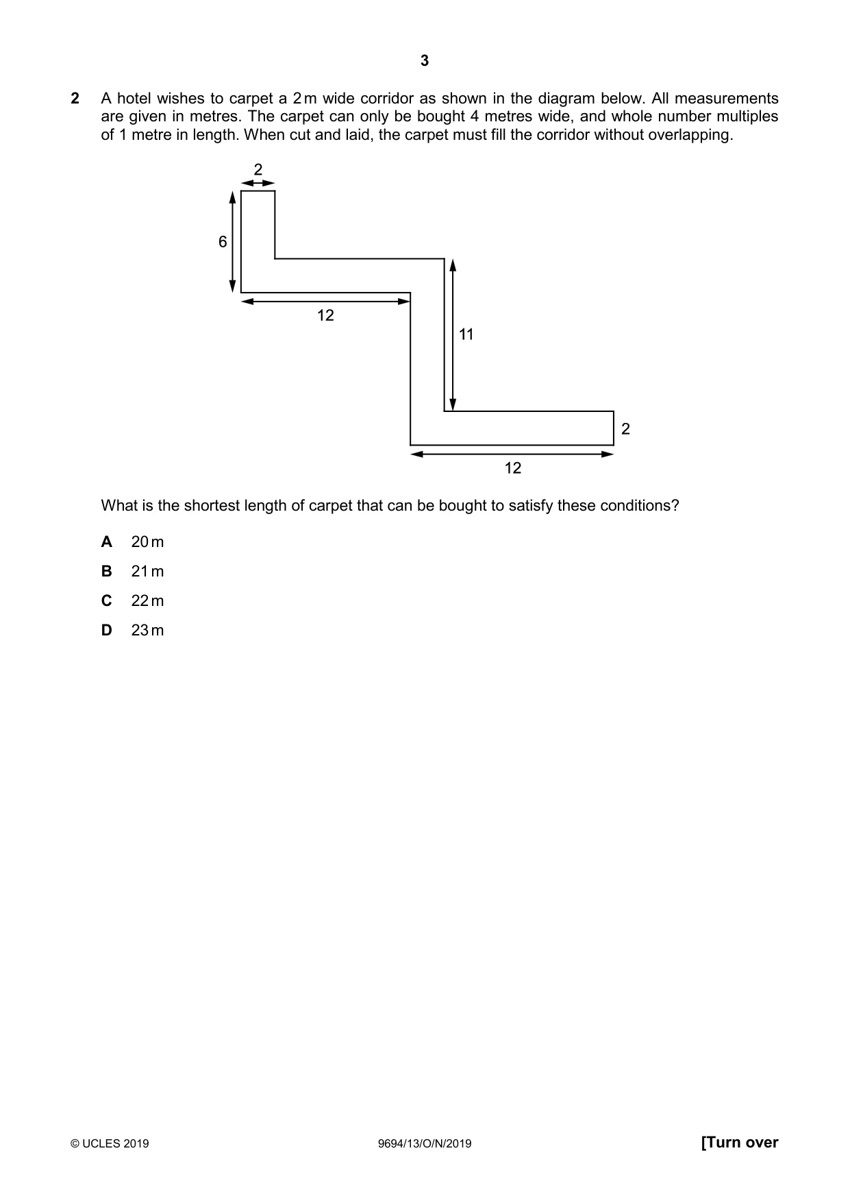Cambridge A Level Thinking Skills 9694 2019 Oct/Nov Paper 1 · Variant 3 question paper, page 3 of 20